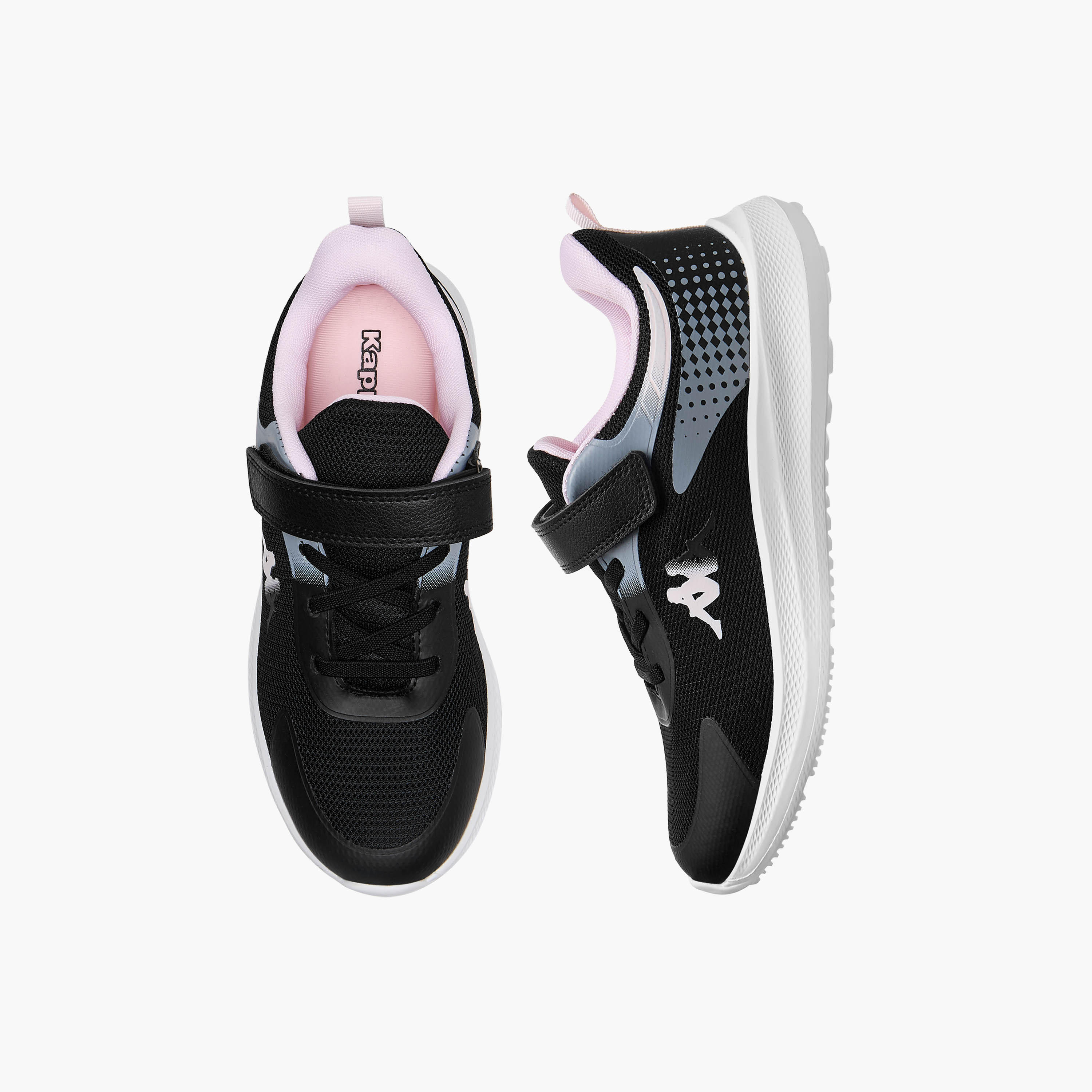 Kappa Girls Logo Print Hook and Loop Sports Shoes-girls-shoes-sneakers-image-1