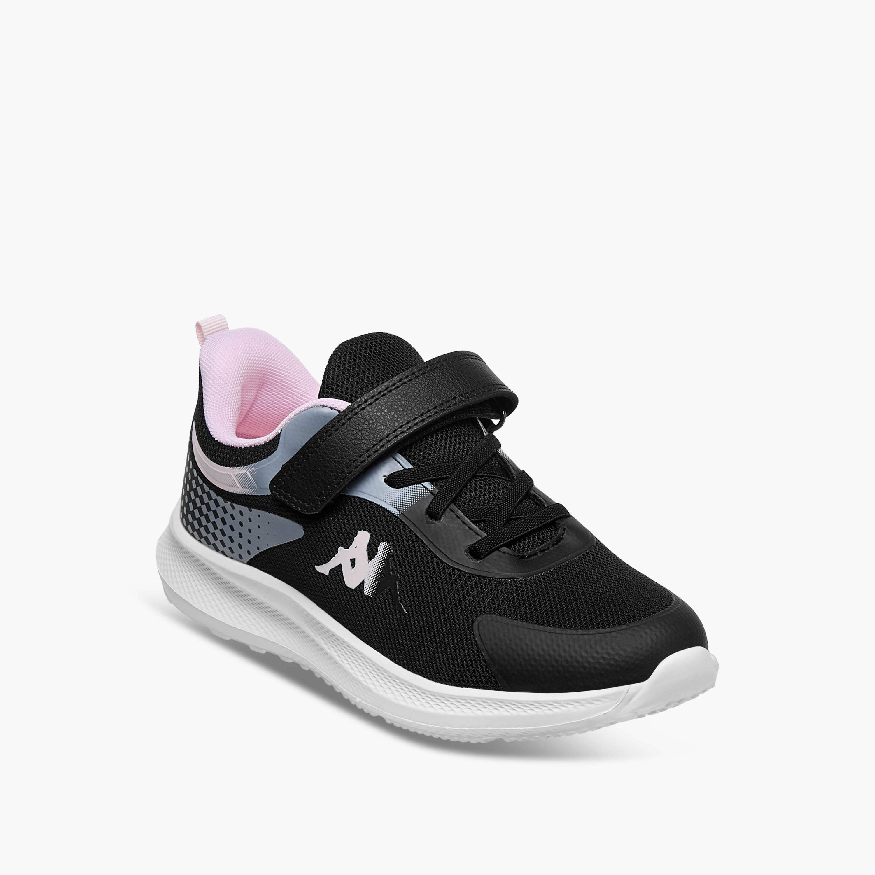 Kappa Girls Logo Print Hook and Loop Sports Shoes-girls-shoes-sneakers-image-2