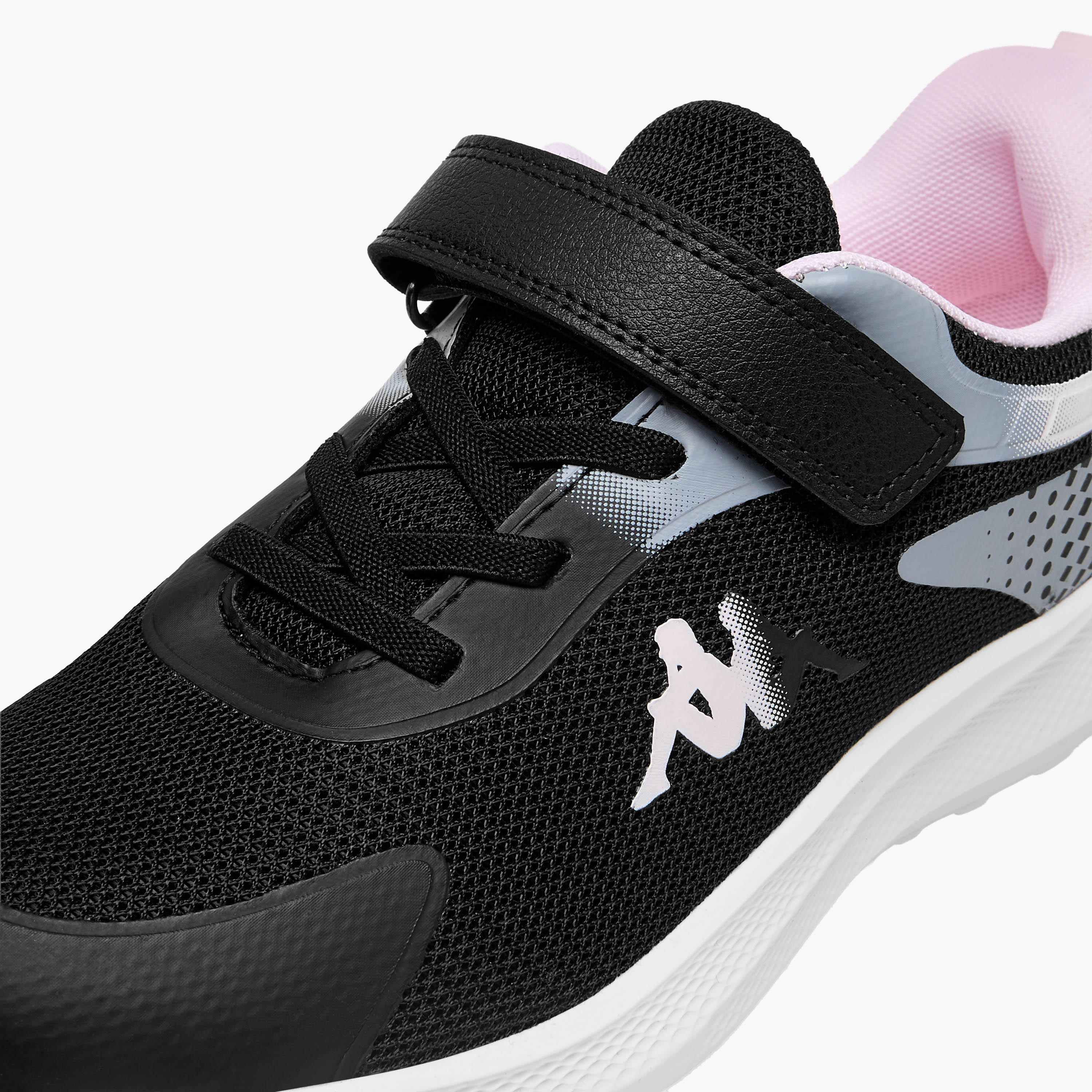 Kappa Girls Logo Print Hook and Loop Sports Shoes-girls-shoes-sneakers-image-4