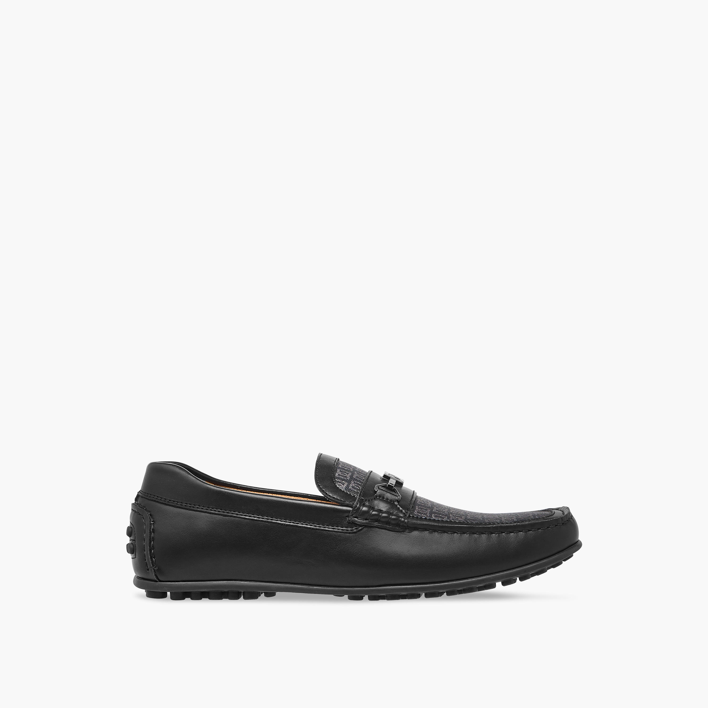 Duchini Men's Monogram Print Slip-On Moccasins-men-shoes-formalshoes-image-2