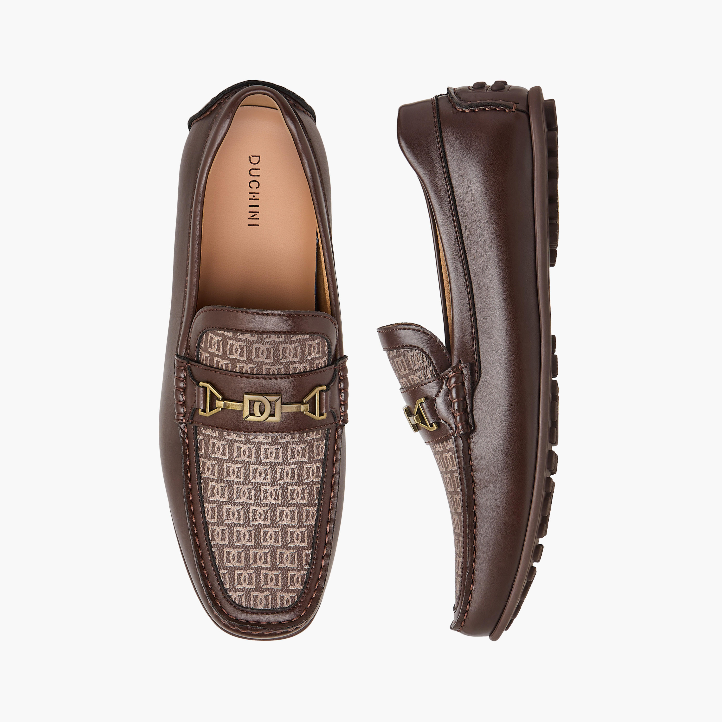 حذاء موكاسين سهل الارتداء بطبعات مونوجرام للرجال من دوتشيني-men-shoes-formalshoes-image-1