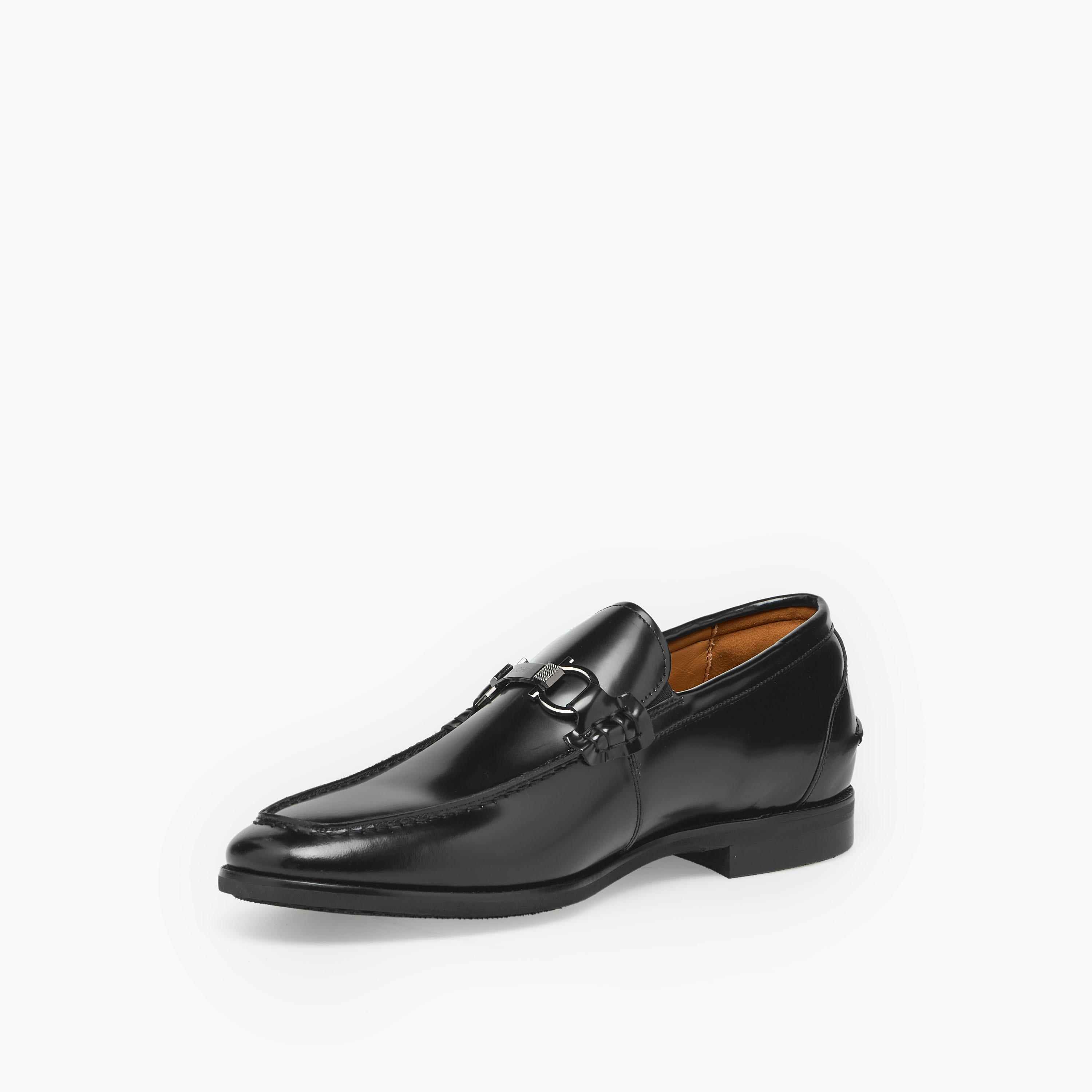 Duchini Men Leather Metallic Accent Loafers-men-shoes-formalshoes-image-4
