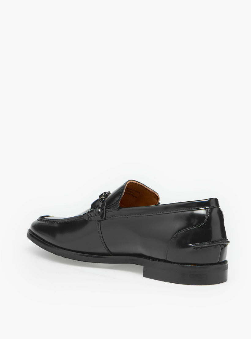 Duchini Men Leather Metallic Accent Loafers-men-shoes-formalshoes-image-5
