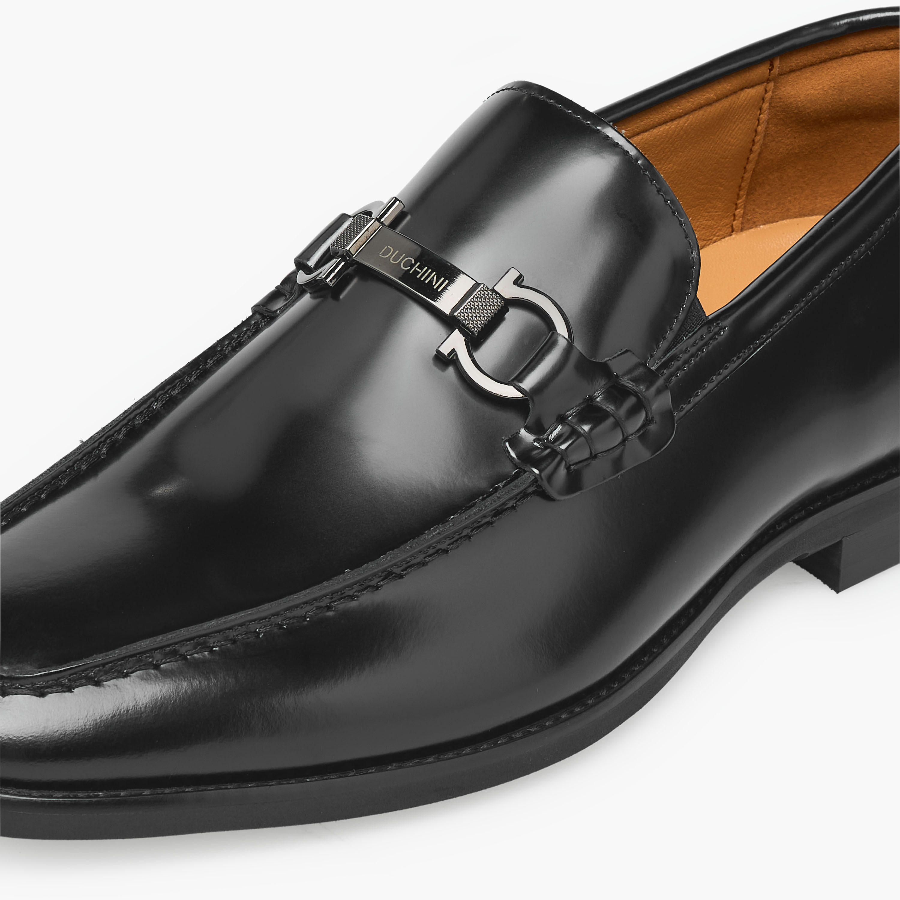Duchini Men Leather Metallic Accent Loafers-men-shoes-formalshoes-image-7