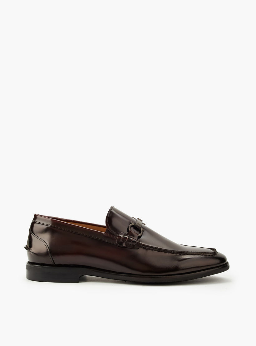 Duchini Men Leather Metallic Accent Loafers-men-shoes-formalshoes-image-3