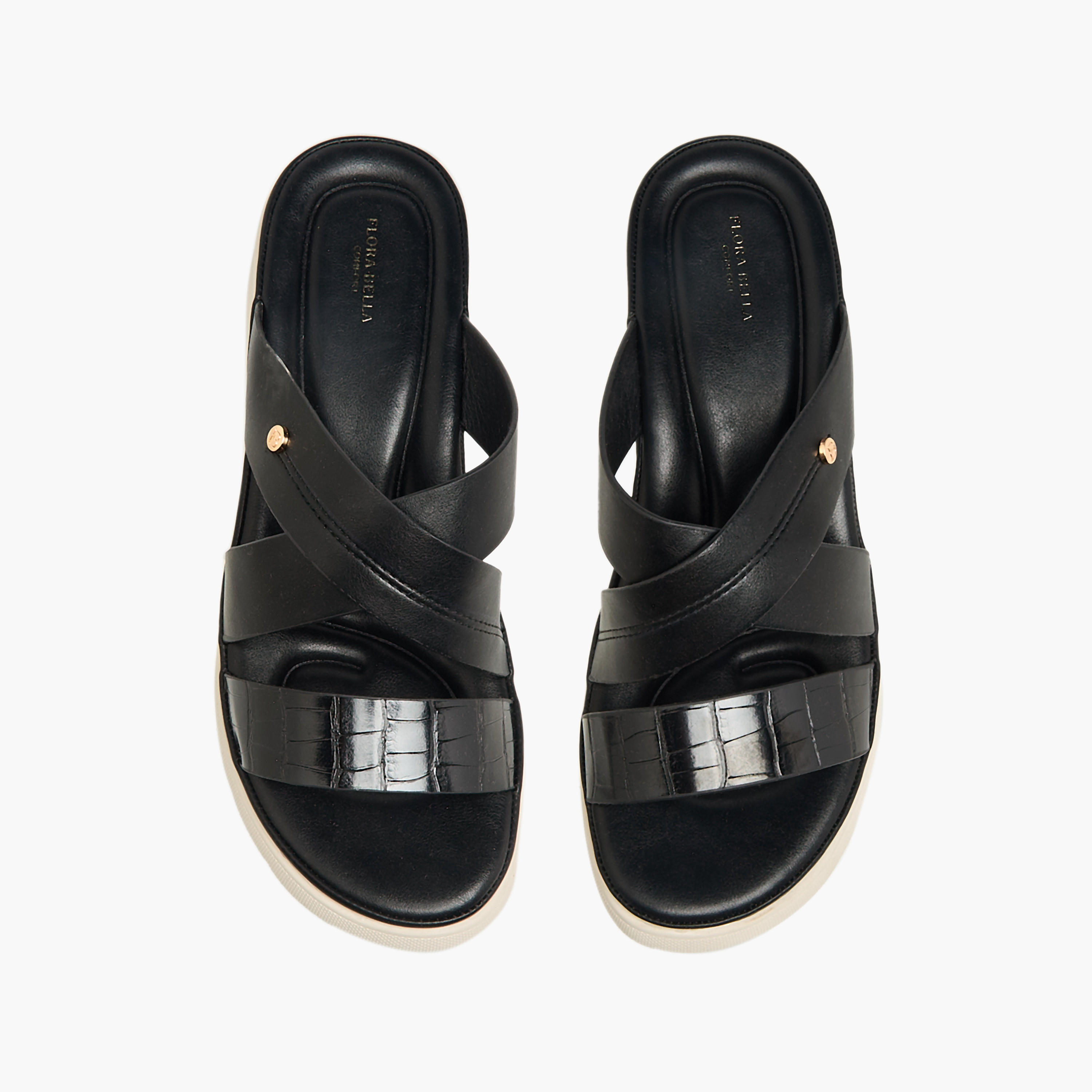 صندل بحزام بارز الملمس للنساء من فلورا بيلا-women-shoes-flats-sandals-image-1