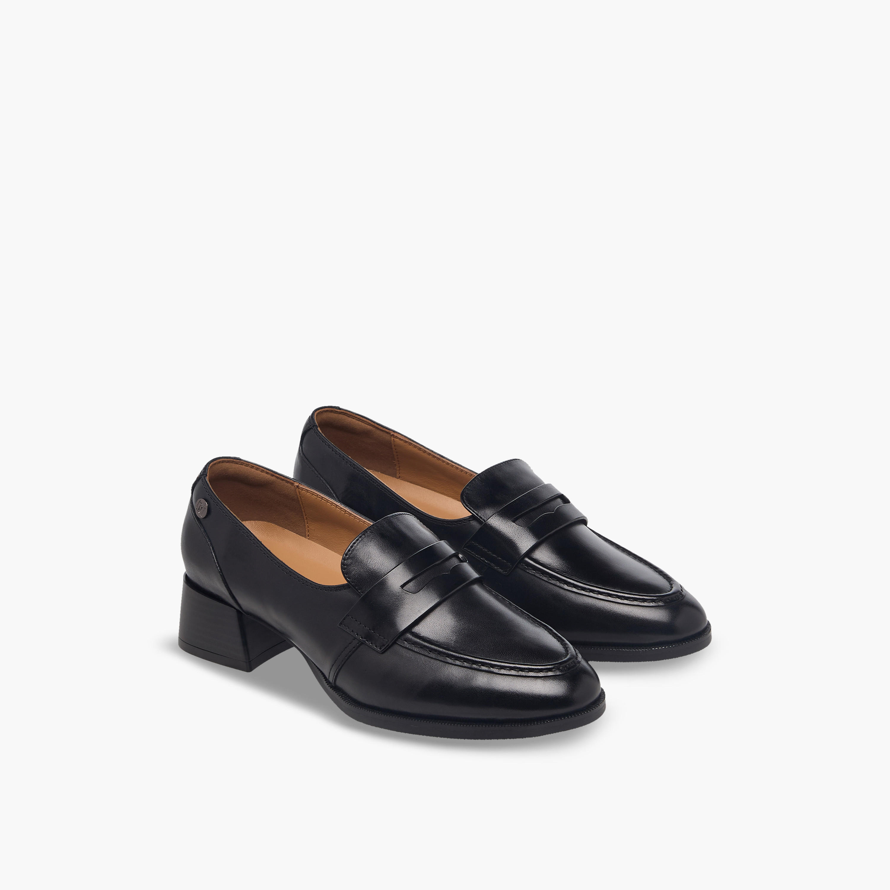Duchini Women Block Heel Loafers-women-shoes-flats-loafers-image-1