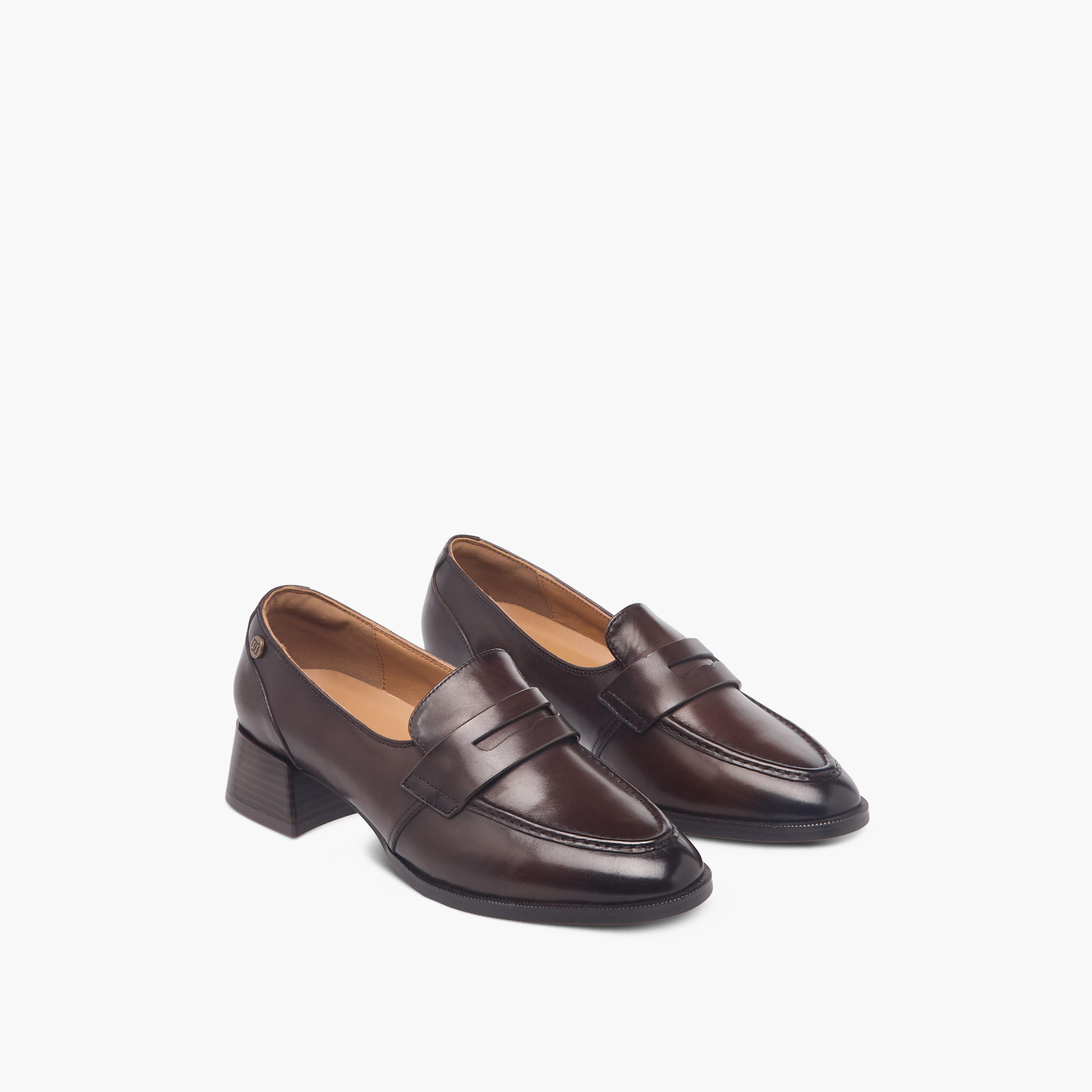 Duchini Women Block Heel Loafers-women-shoes-flats-loafers-image-1