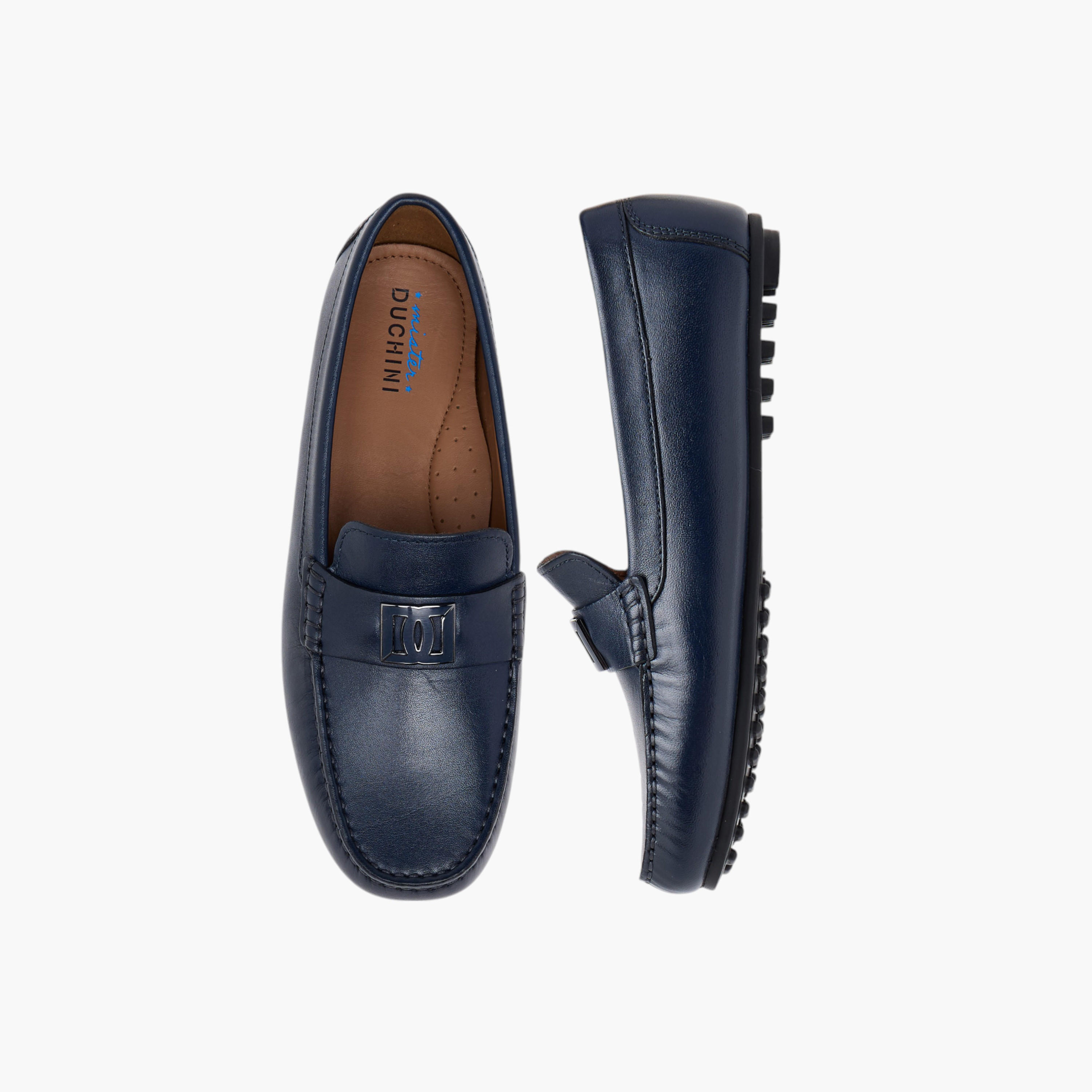 حذاء سهل الارتداء بتفاصيل شعار من مستر دوتشيني-boys-shoes-loafers-image-1