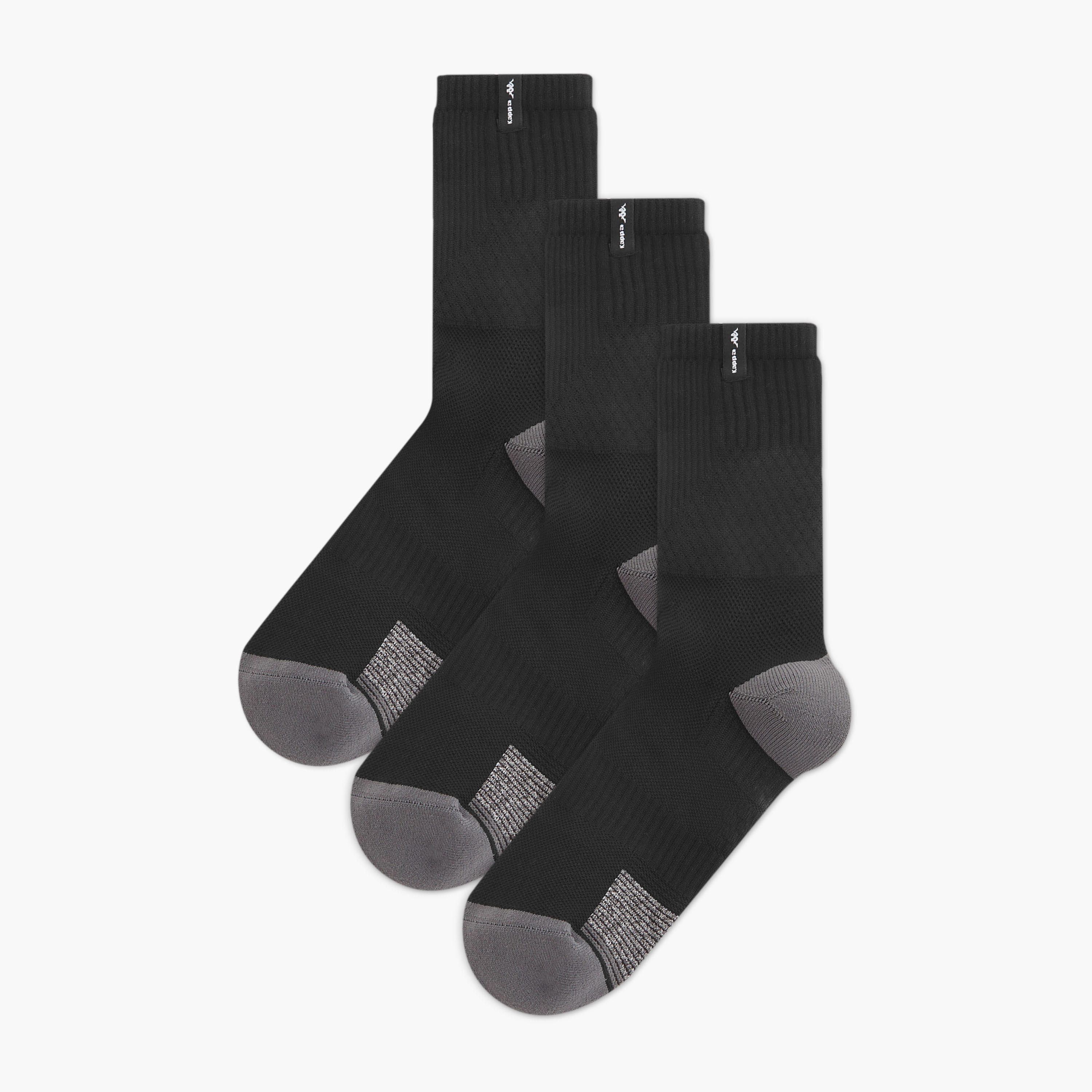 Kappa Textured Non Terry Crew Length Socks - Set of 3-men-socks-image-1
