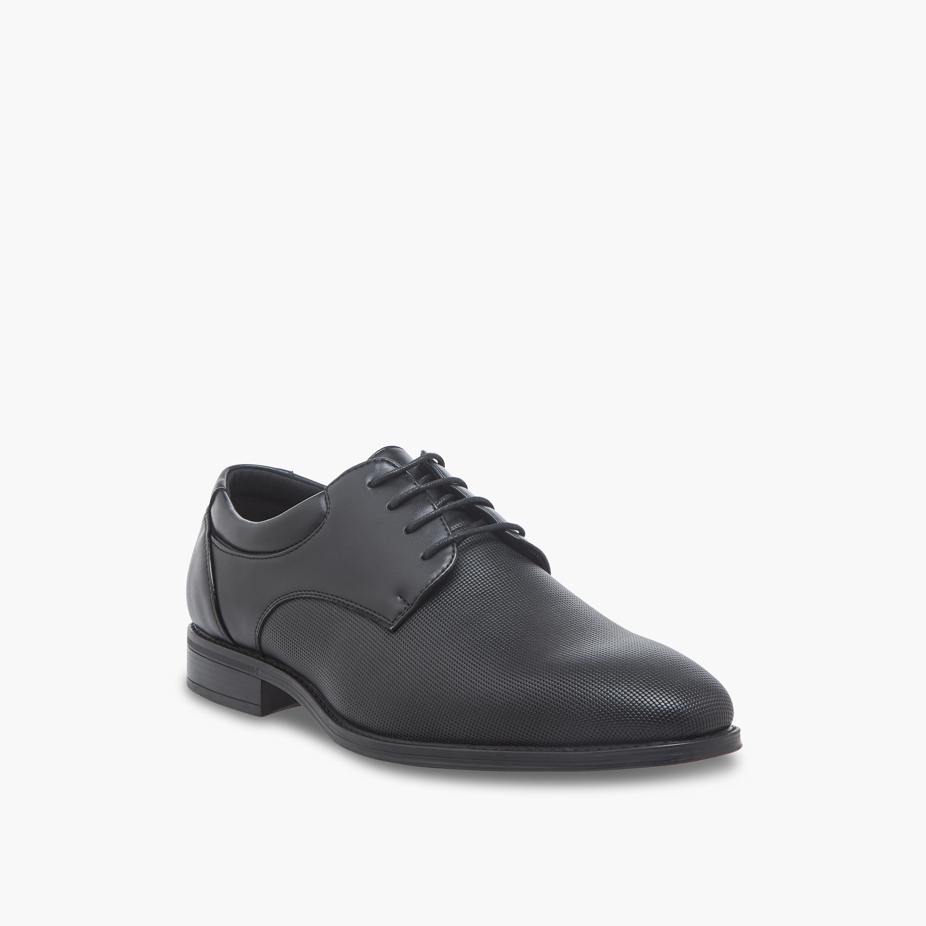 LBL by Shoexpress Men Textured Lace-Up Derby Shoes-men-shoes-formalshoes-image-2