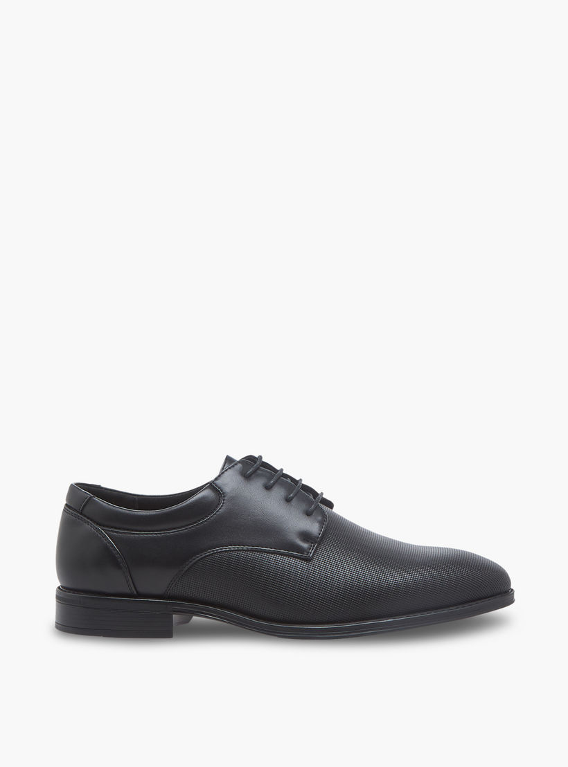 LBL by Shoexpress Men Textured Lace-Up Derby Shoes-men-shoes-formalshoes-image-3