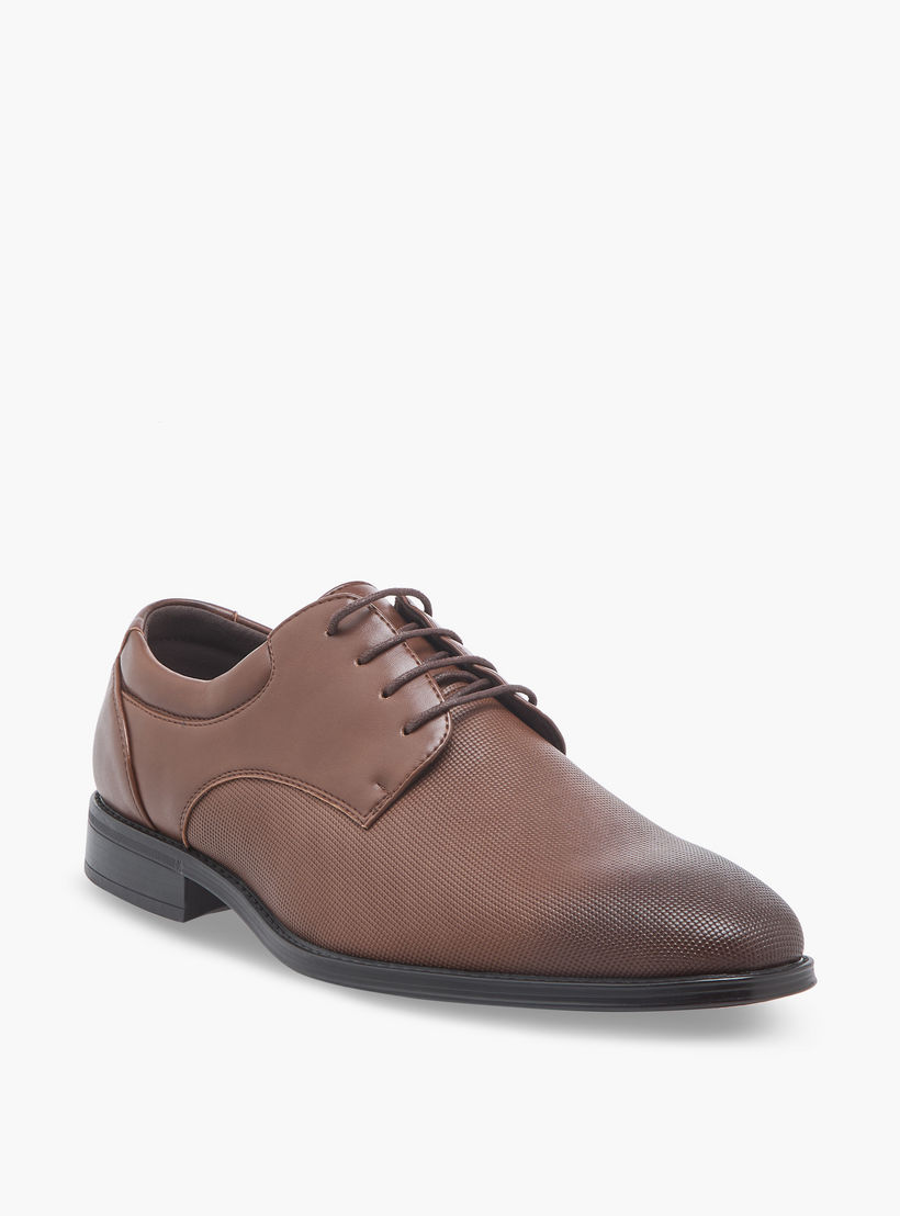 LBL by Shoexpress Men Textured Lace-Up Derby Shoes-men-shoes-formalshoes-image-2