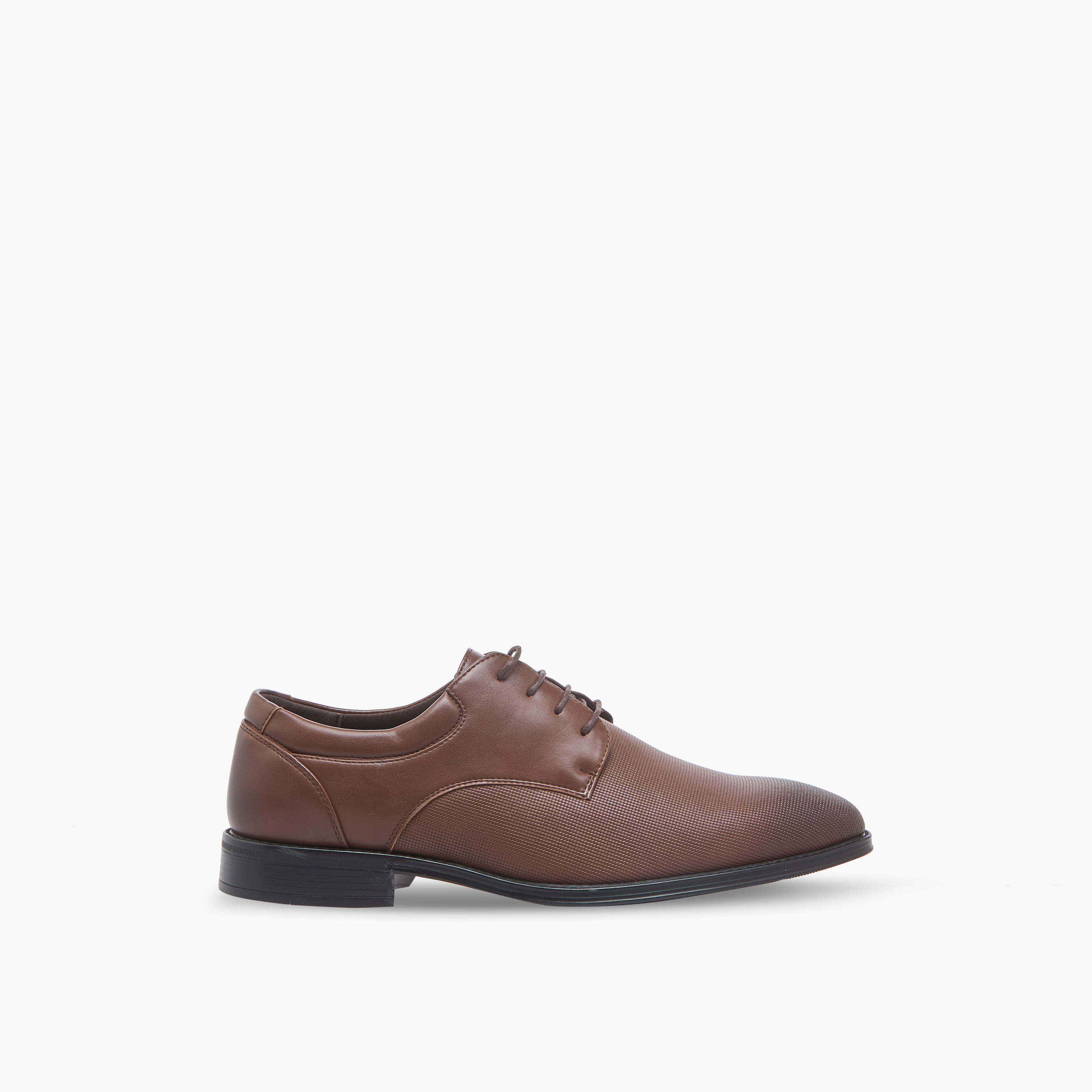 LBL by Shoexpress Men Textured Lace-Up Derby Shoes-men-shoes-formalshoes-image-3