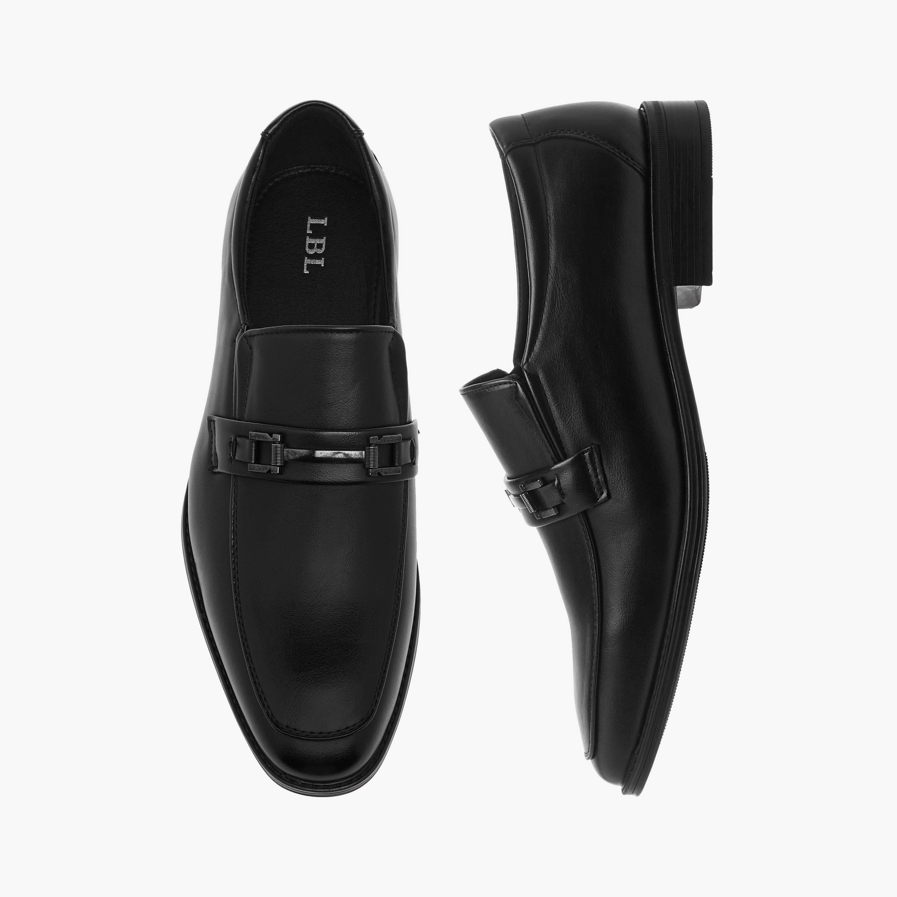 LBL by Shoexpress Metal Accent Slip-On Loafers-men-shoes-formalshoes-image-1