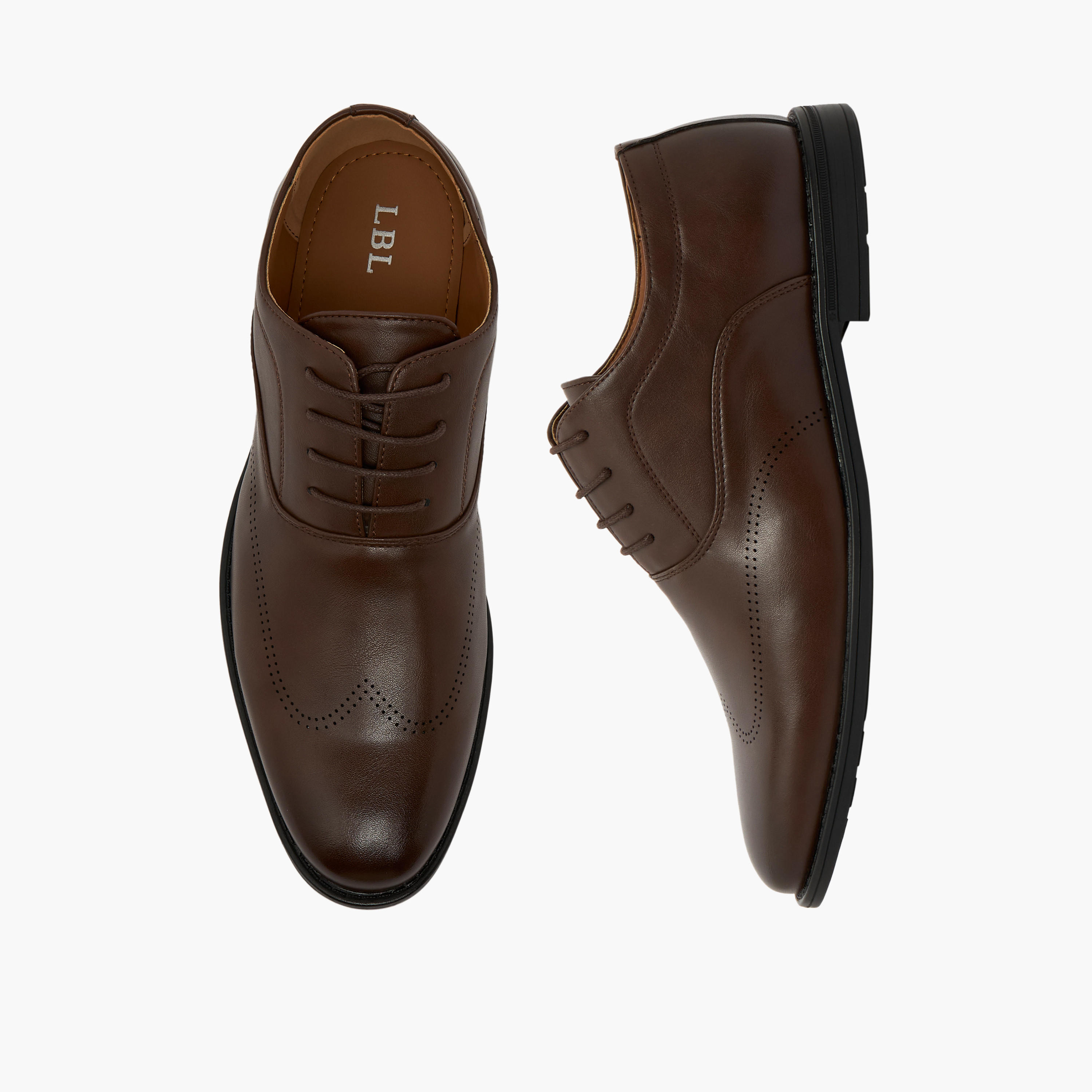 حذاء أكسفورد برباط إغلاق للرجال من إل بي إل من شوإكسبريس-men-shoes-formalshoes-image-1