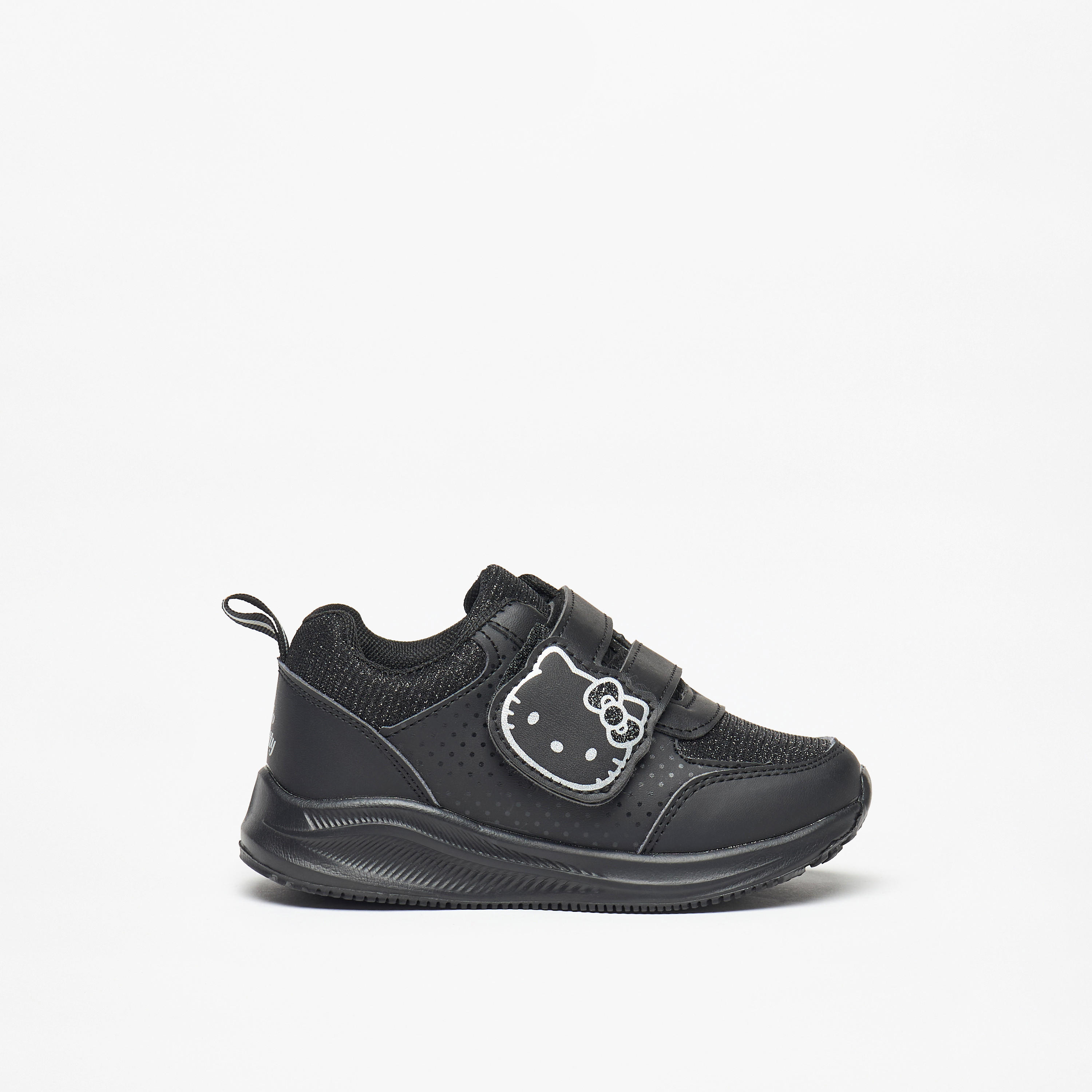 Hello Kitty Textured School Shoes with Hook and Loop Closure-girls-shoes-schoolshoes-image-3