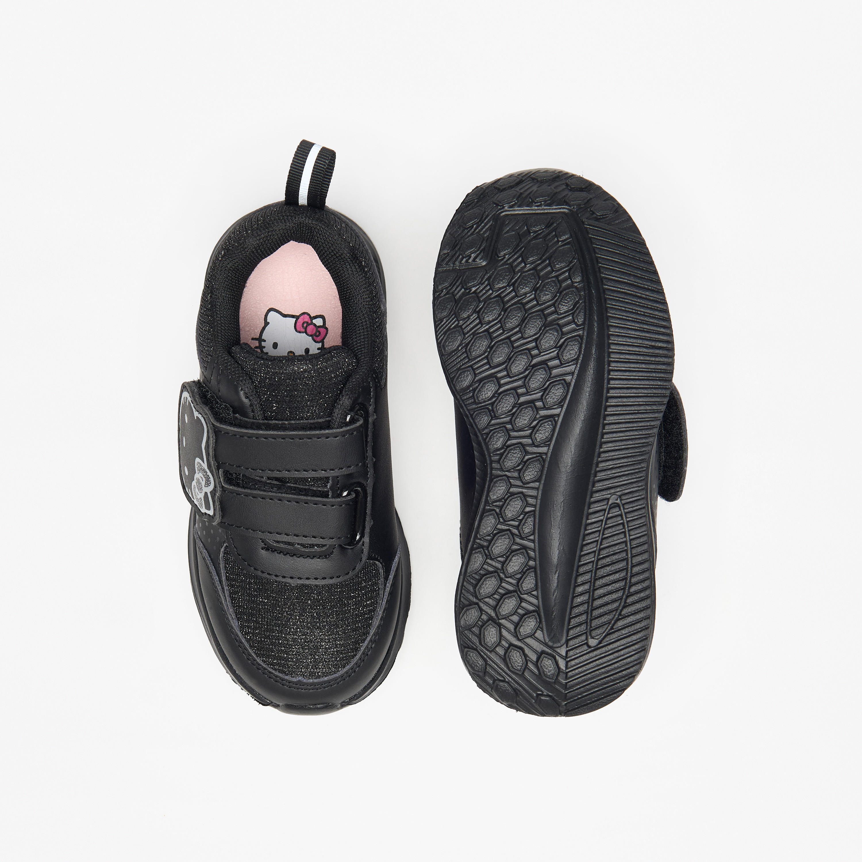 Hello Kitty Textured School Shoes with Hook and Loop Closure-girls-shoes-schoolshoes-image-4