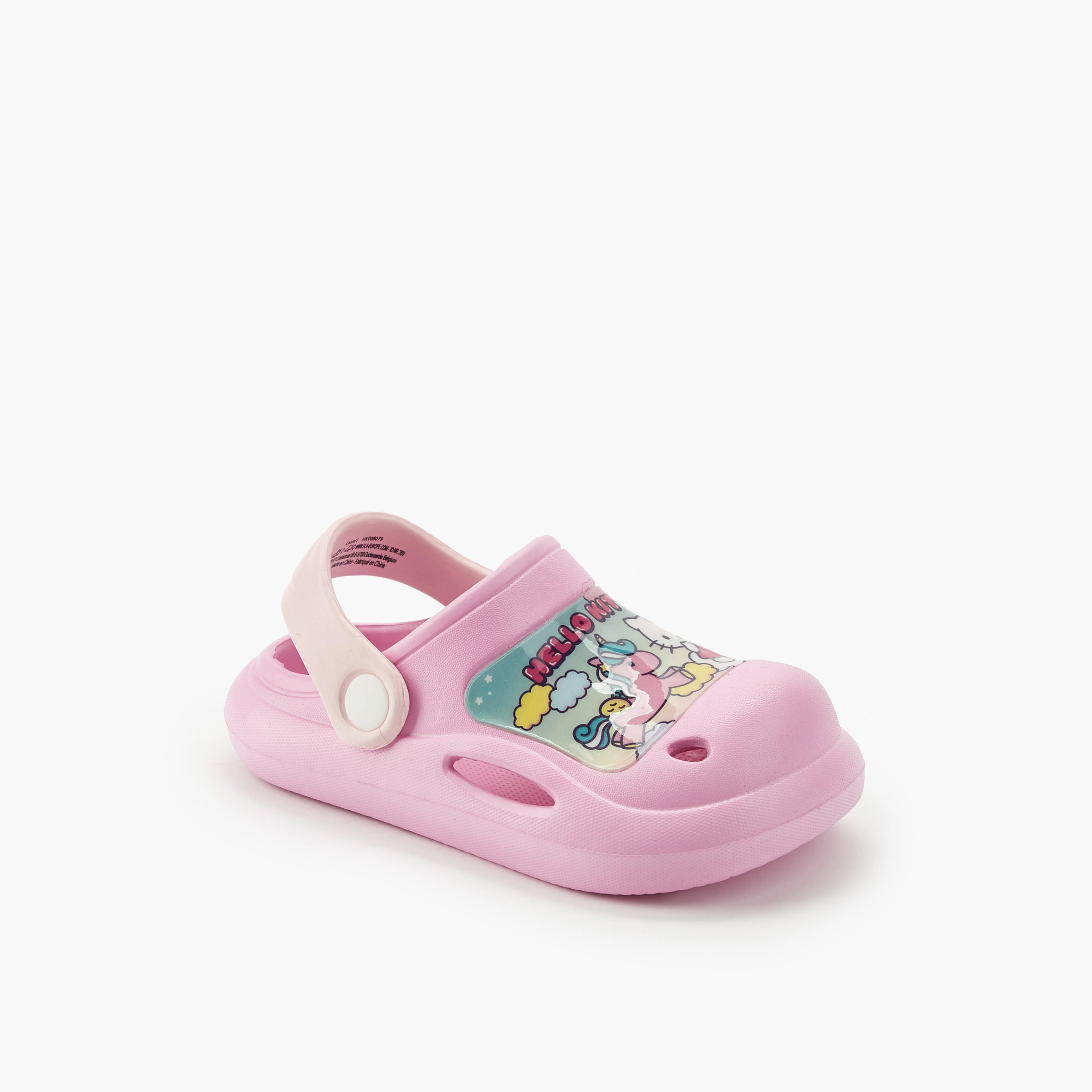Hello Kitty Girls Printed Clogs-girls-shoes-flipflopsandslides-image-2