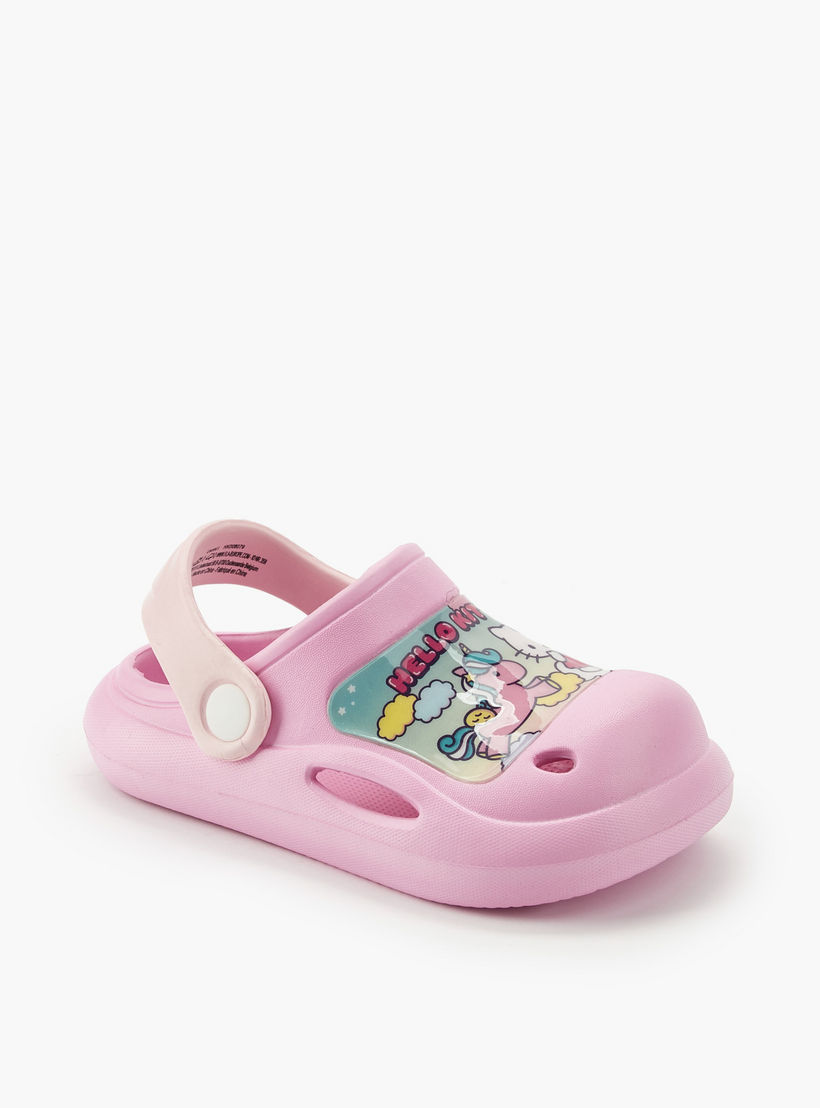 Hello Kitty Girls Printed Clogs-girls-shoes-flipflopsandslides-image-2
