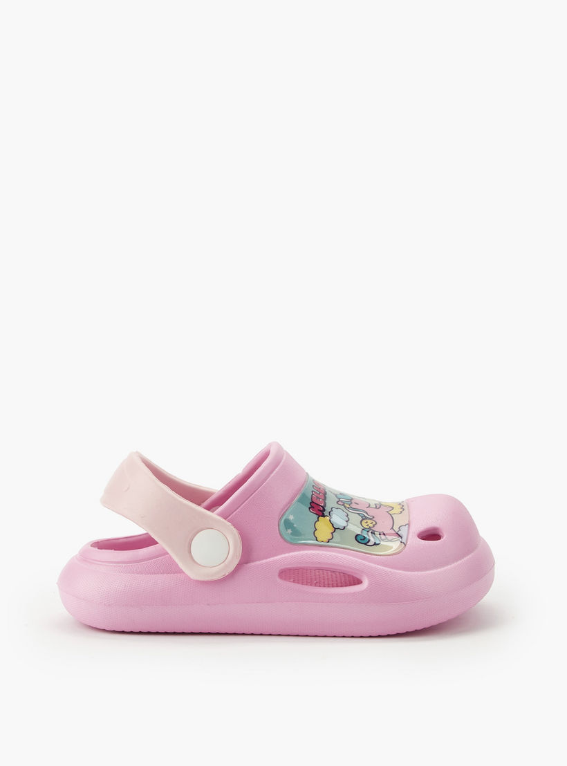 Hello Kitty Girls Printed Clogs-girls-shoes-flipflopsandslides-image-3