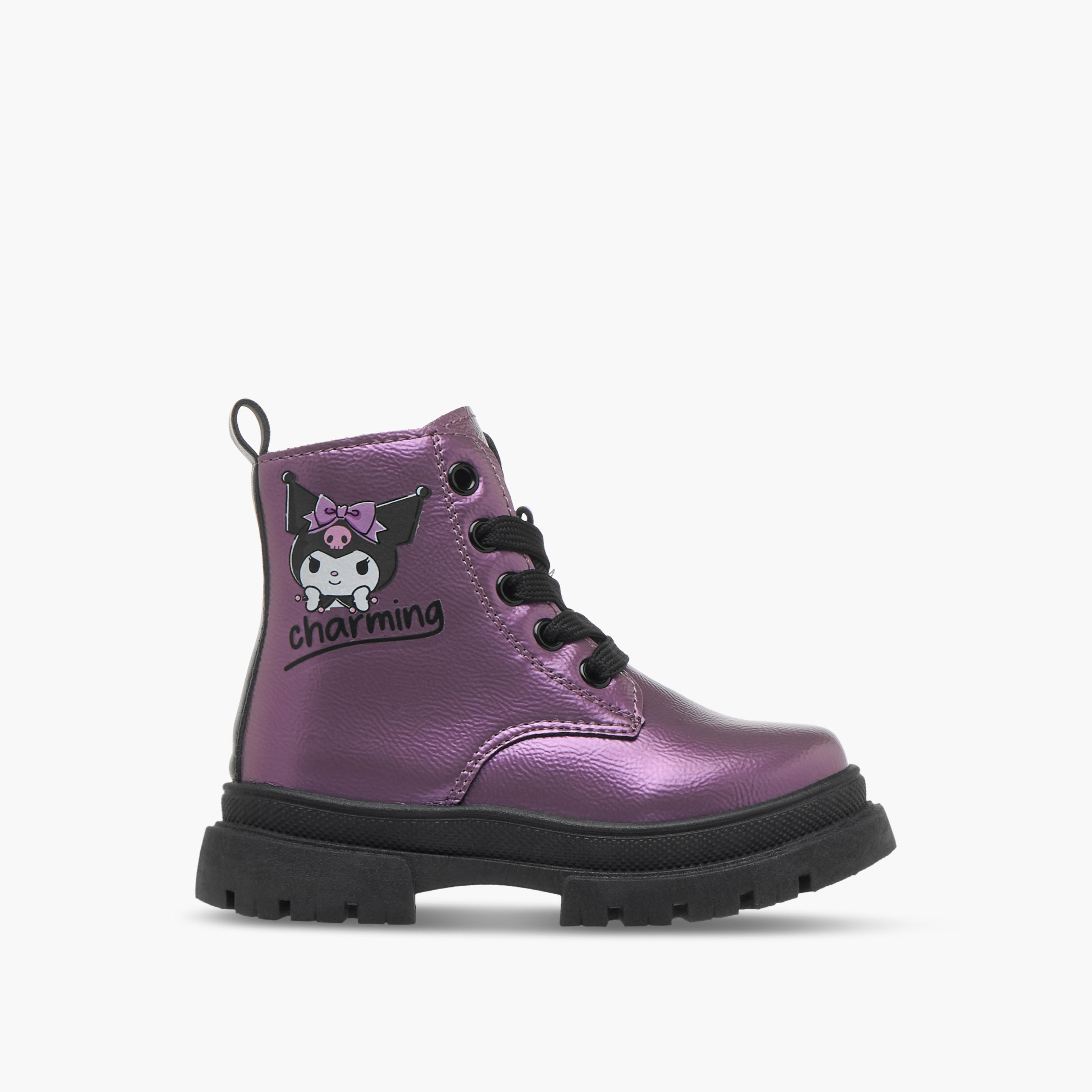 بوت طول الكاحل برباط إغلاق وطبعات-girls-shoes-boots-image-3
