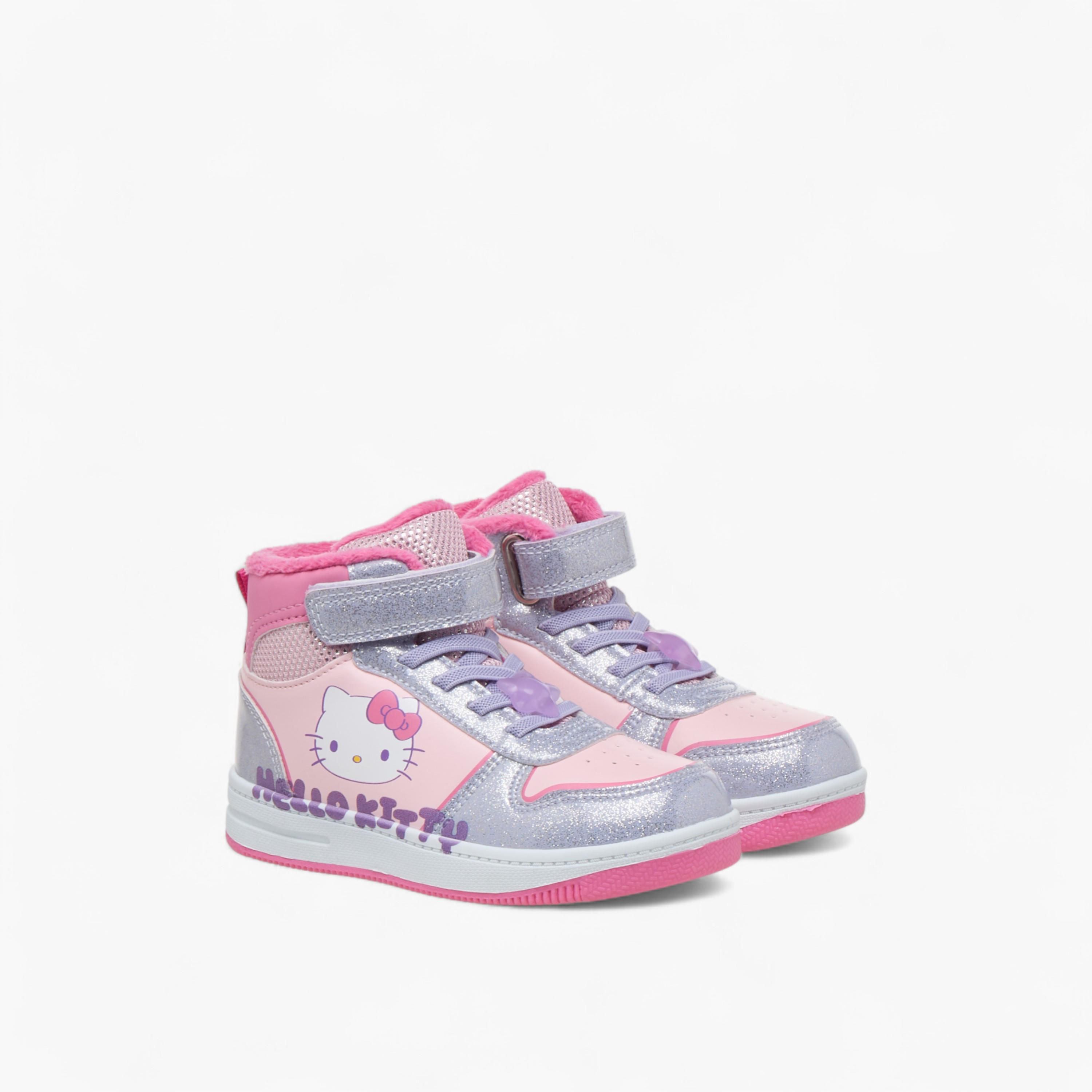 Hello Kitty Girls Hook & Loop High Cut Sneakers-girls-shoes-sneakers-image-1