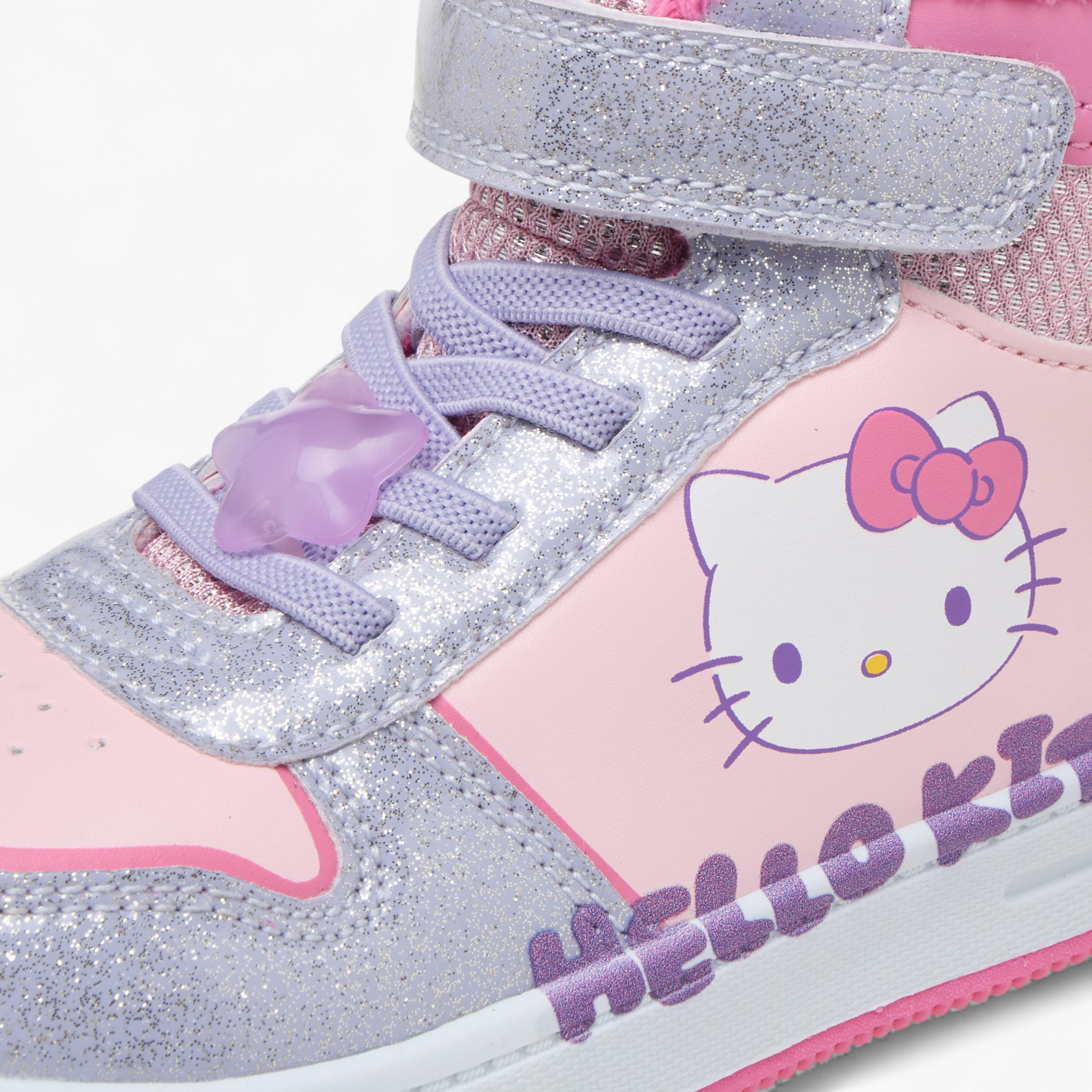 Hello Kitty Girls Hook & Loop High Cut Sneakers-girls-shoes-sneakers-image-4
