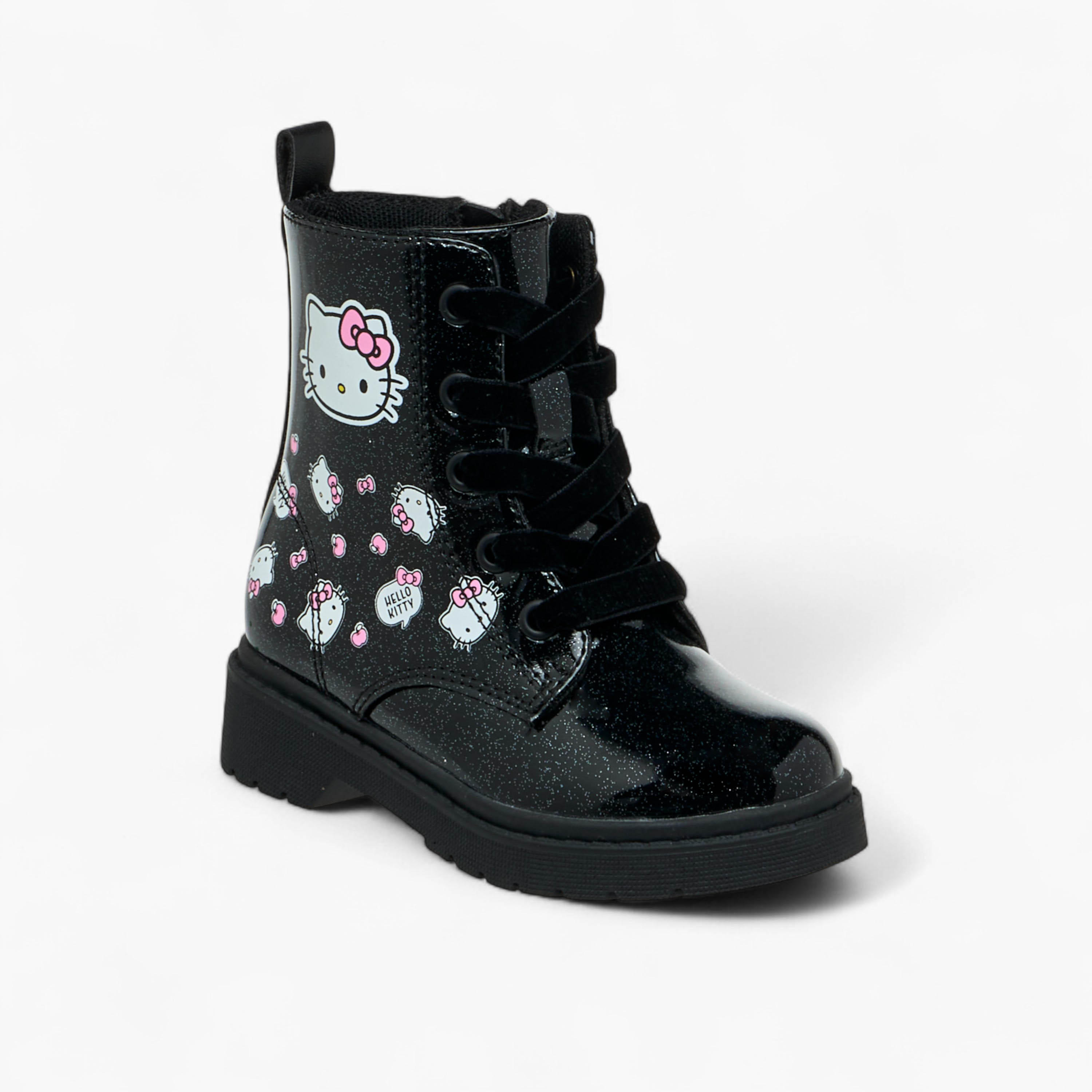 Hello Kitty Printed Ankle Boots with Zip Closure and Pull Tabs-girls-shoes-boots-image-2