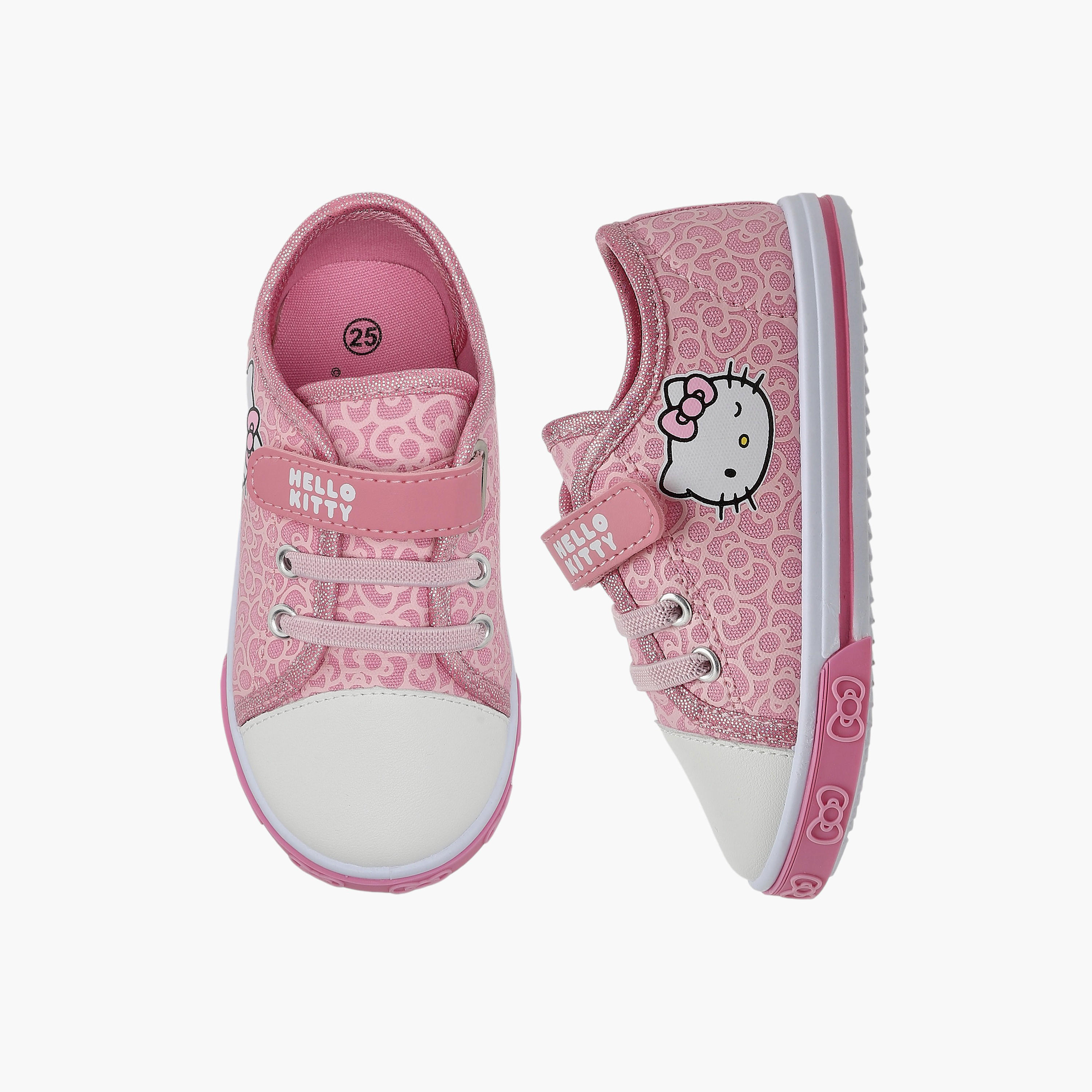 Hello Kitty Girls Hook & Loop Ankle Sneakers-girls-shoes-sneakers-image-1