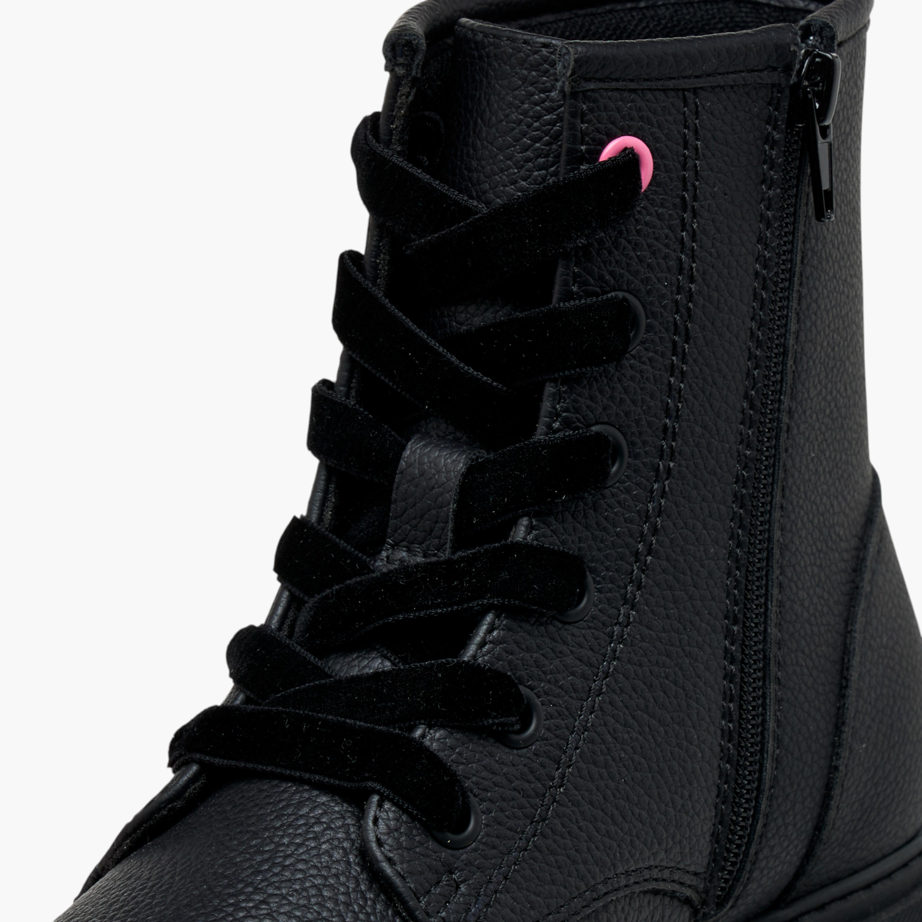 Hello Kitty Printed Ankle Boots with Zip Closure and Pull Tab-girls-shoes-boots-image-5