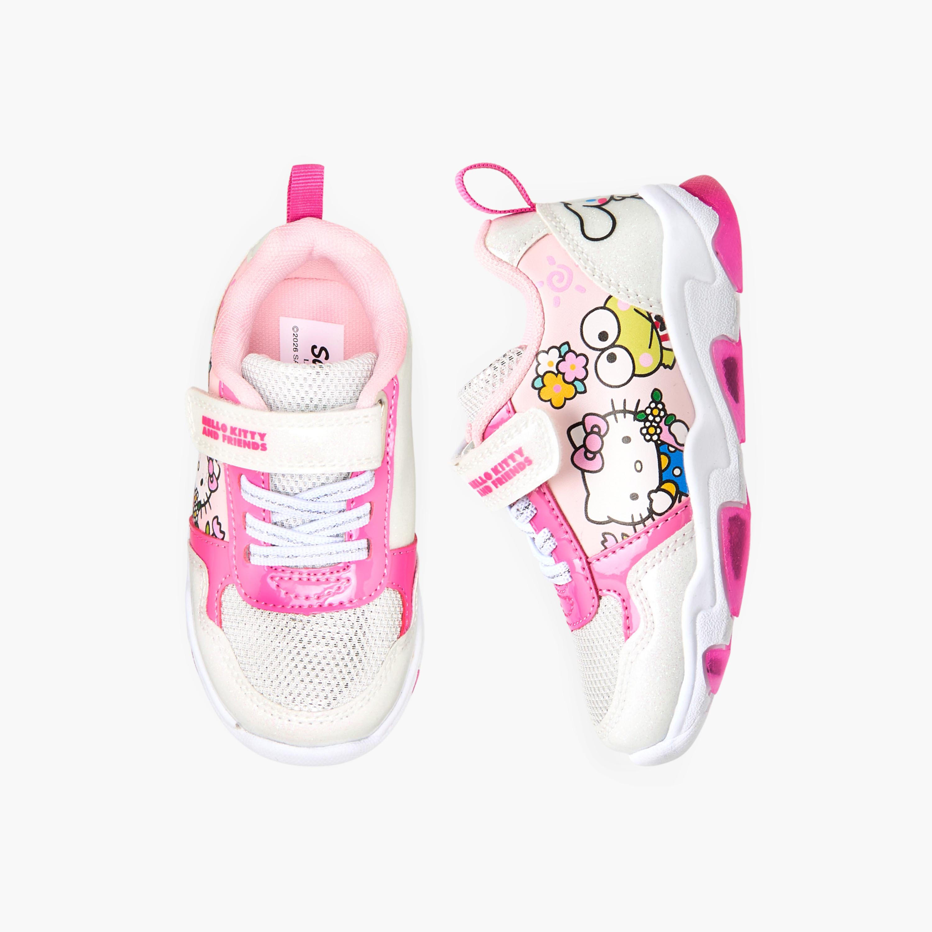 حذاء سنيكرز مضيء بشريط إغلاق لاصق للبنات من هالو كيتي-girls-shoes-sneakers-image-1