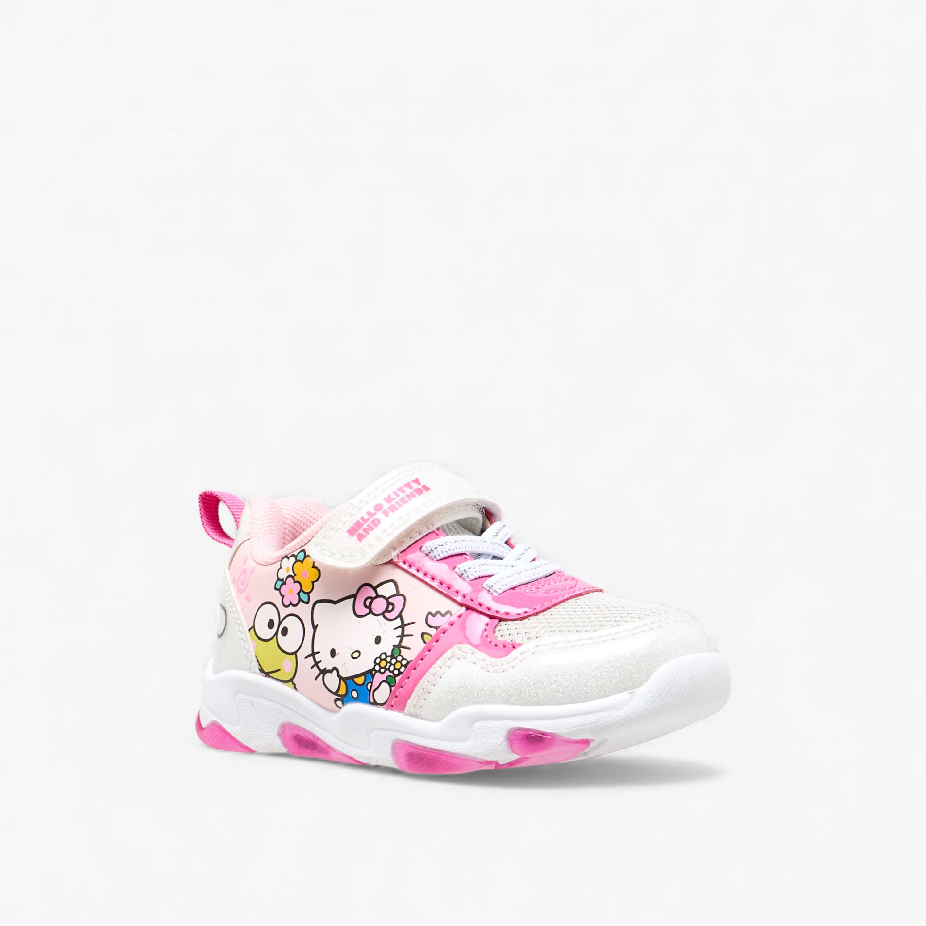 حذاء سنيكرز مضيء بشريط إغلاق لاصق للبنات من هالو كيتي-girls-shoes-sneakers-image-2