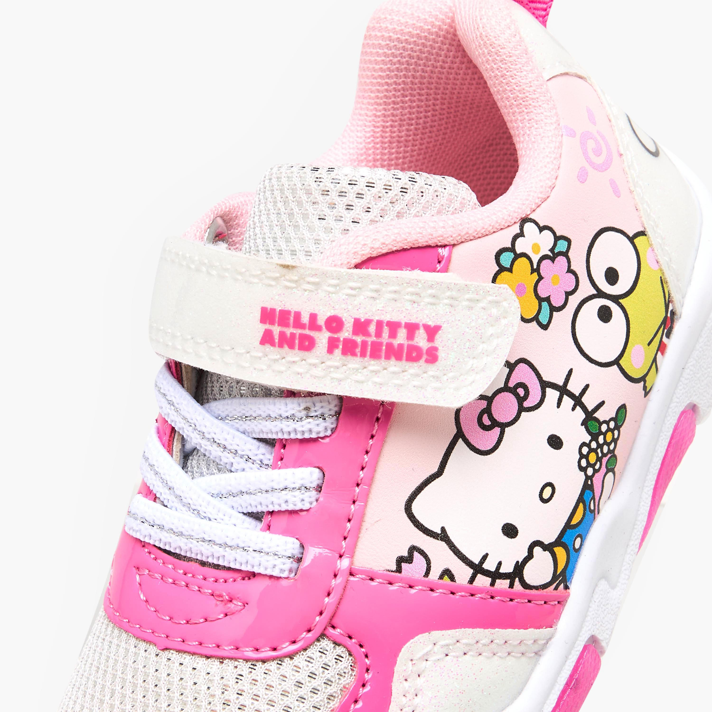 حذاء سنيكرز مضيء بشريط إغلاق لاصق للبنات من هالو كيتي-girls-shoes-sneakers-image-5