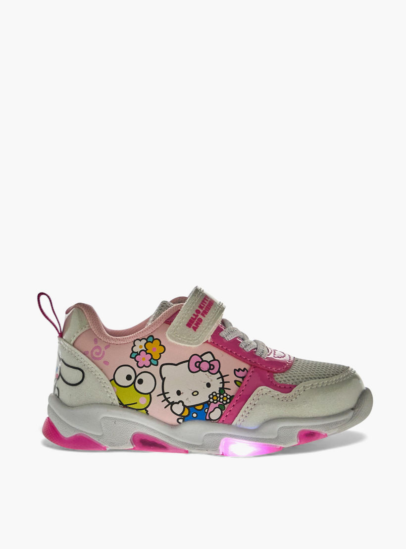 حذاء سنيكرز مضيء بشريط إغلاق لاصق للبنات من هالو كيتي-girls-shoes-sneakers-image-4