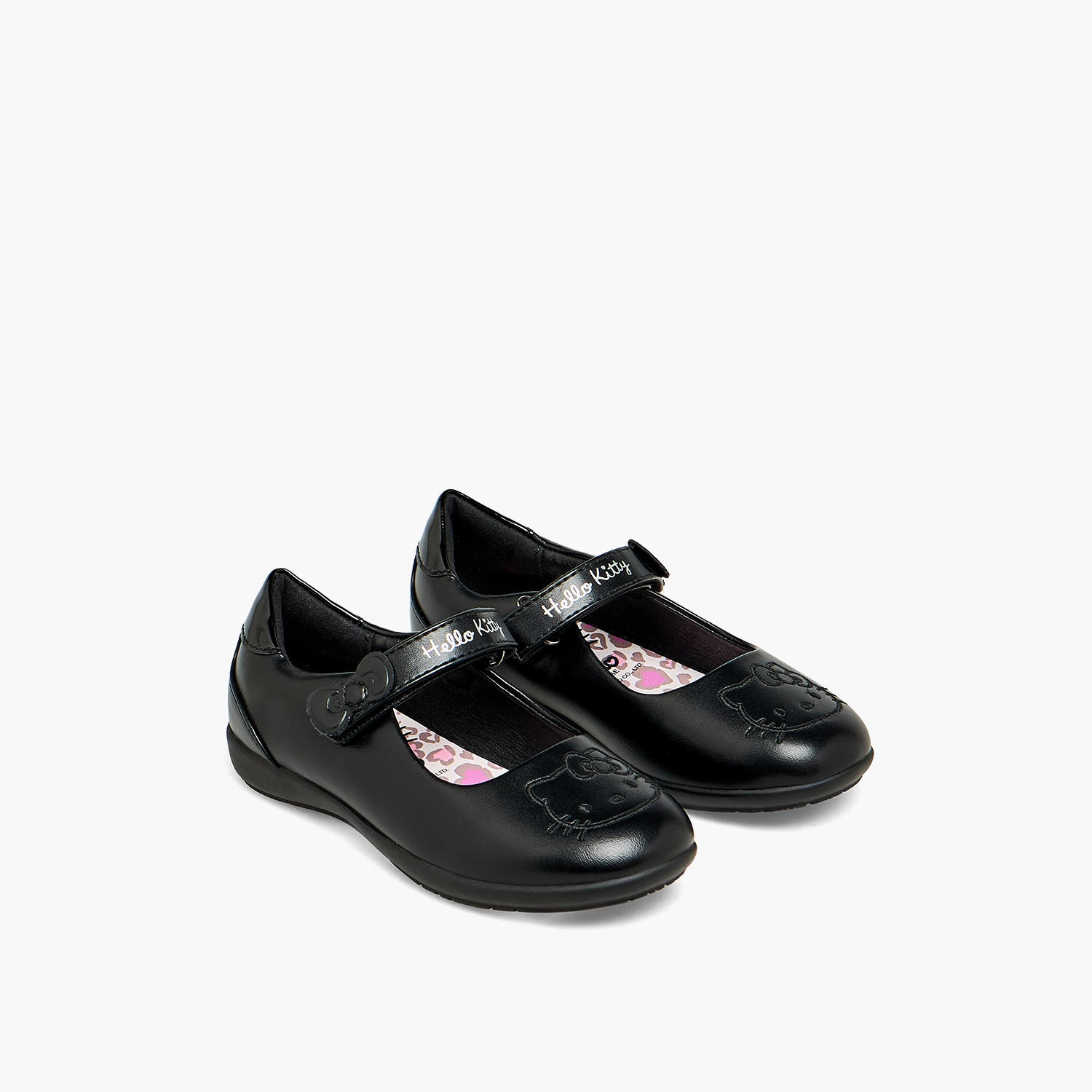 حذاء مدرسي ماري جين بشريط إغلاق لاصق للبنات من هالو كيتي-girls-shoes-maryjanes-image-1