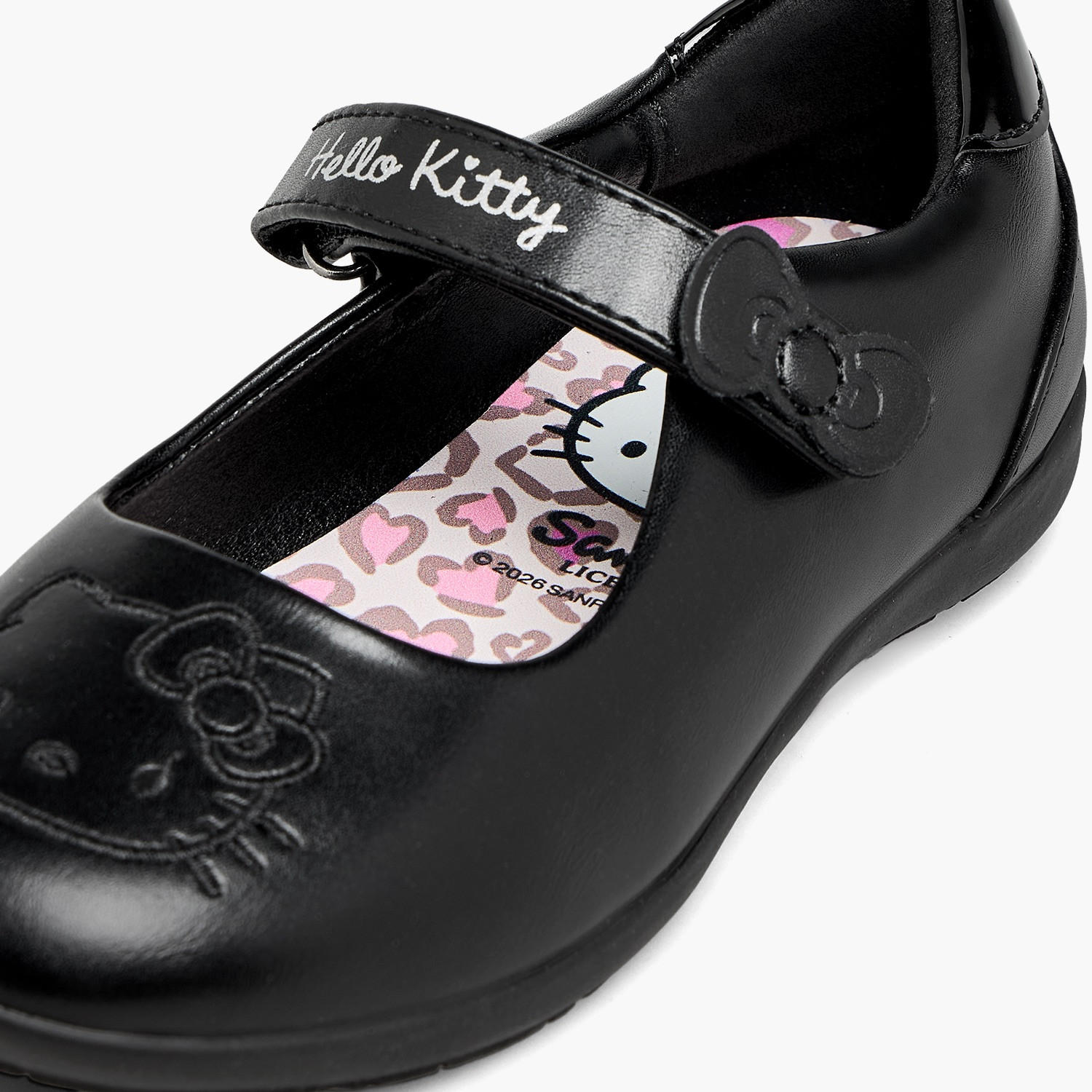 حذاء مدرسي ماري جين بشريط إغلاق لاصق للبنات من هالو كيتي-girls-shoes-maryjanes-image-6