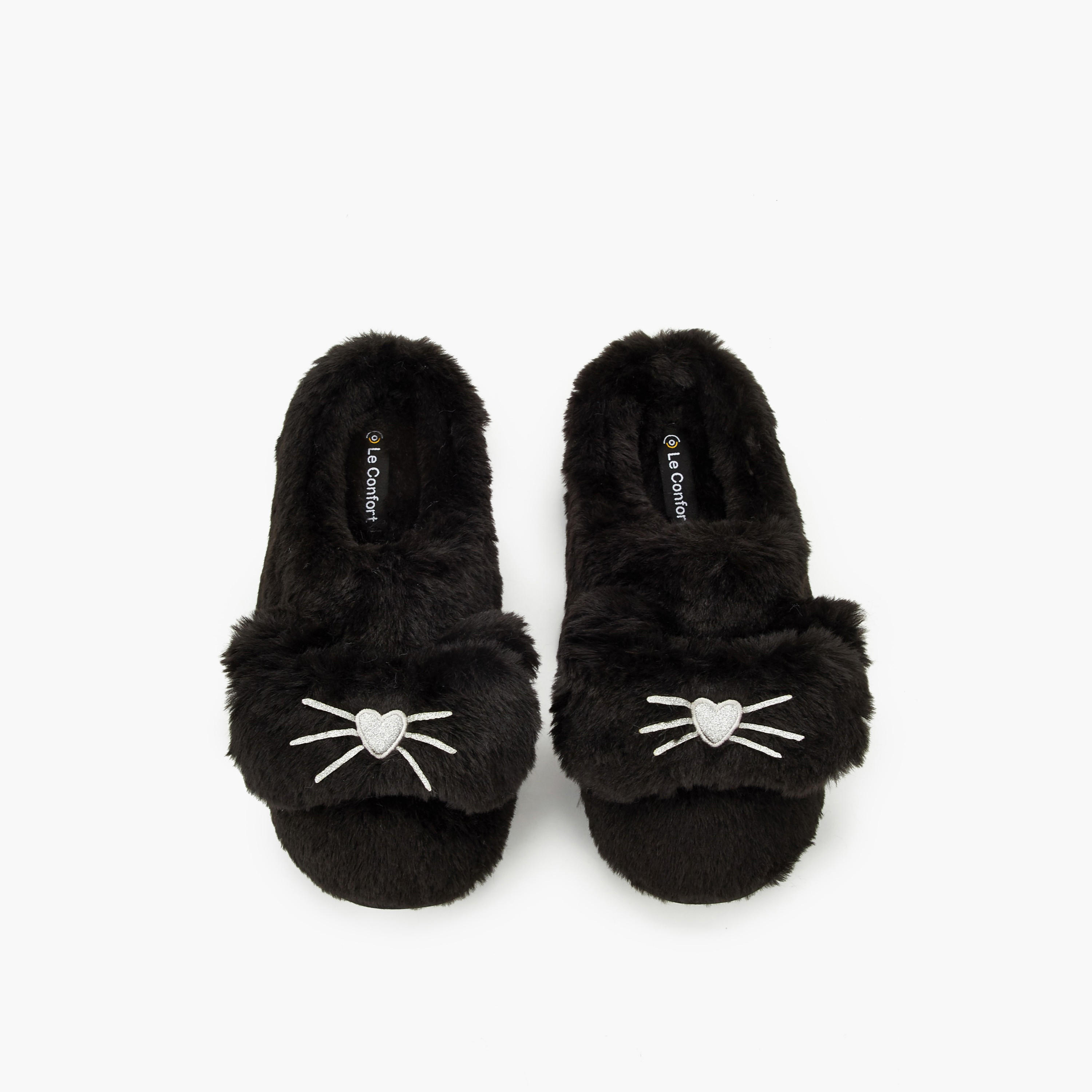 Le Confort Women Faux Fur Bedroom Slides-women-shoes-bedroomslippers-image-1