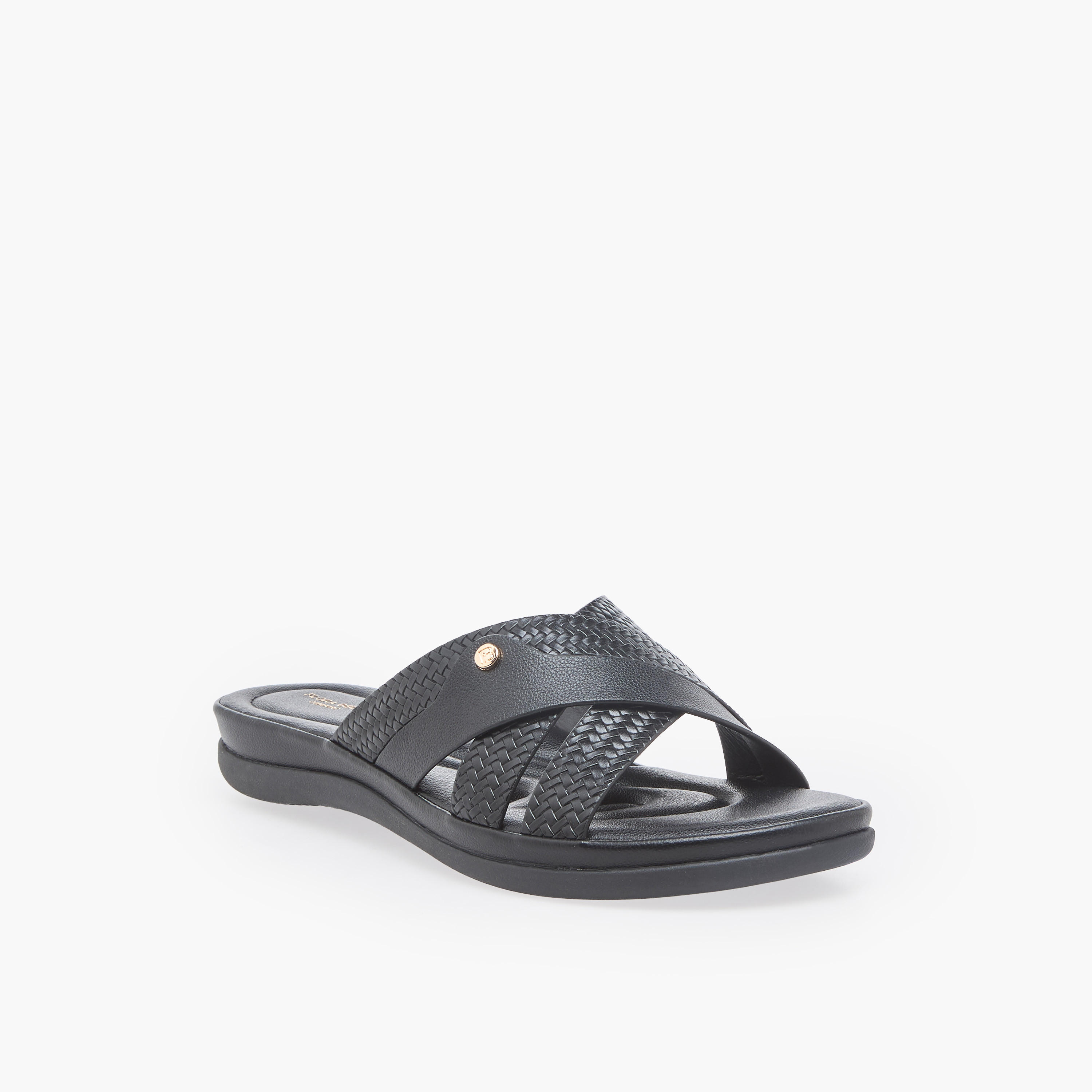 Flora Bella Women Textured Cross Strap Sandals-women-shoes-flats-sandals-image-2