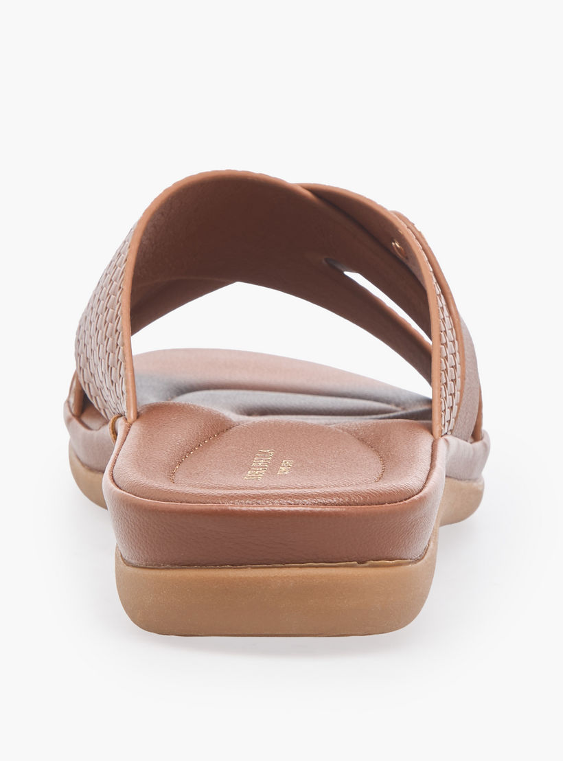 Flora Bella Women Textured Cross Strap Sandals-women-shoes-flats-sandals-image-5
