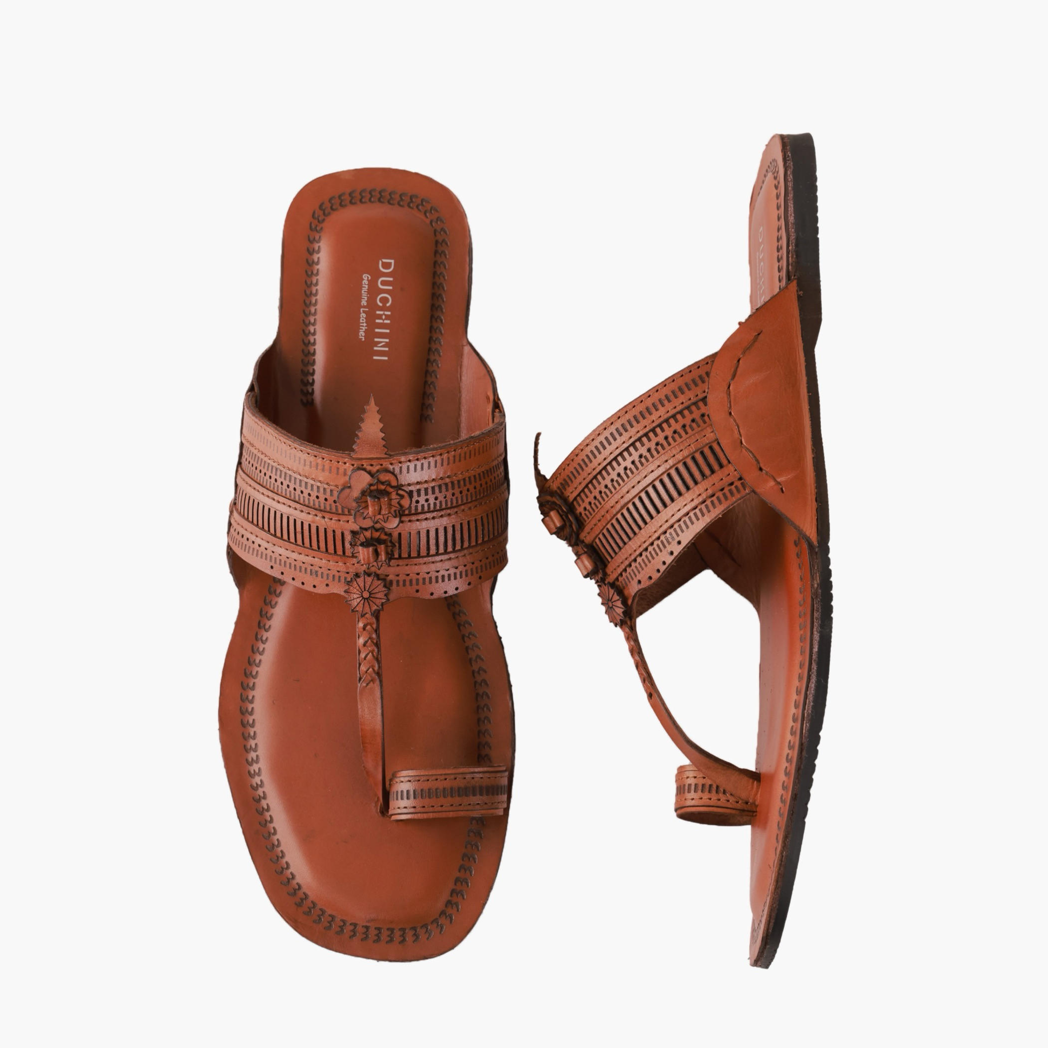 صندل جلد مريح بحزام مثقّب للرجال من دوشيني-men-shoes-sandals-image-1