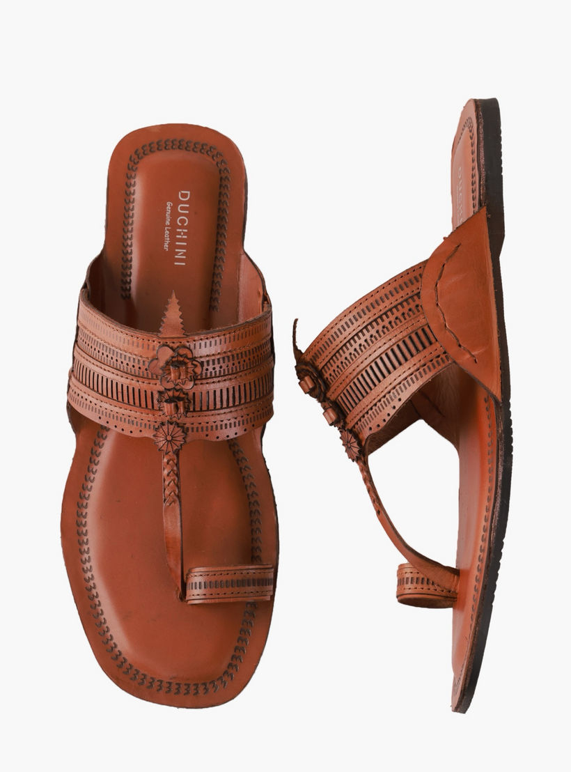 صندل جلد مريح بحزام مثقّب للرجال من دوشيني-men-shoes-sandals-image-1