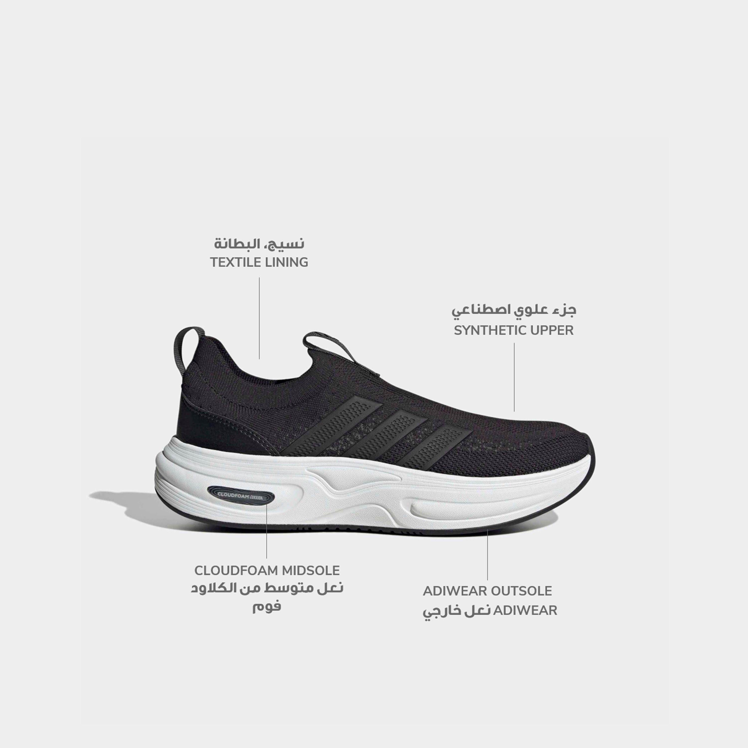 حذاء سنيكرز كلاودفوم كوشن سهل الارتداء للنساء من أديداس-sports-women-shoes-image-2