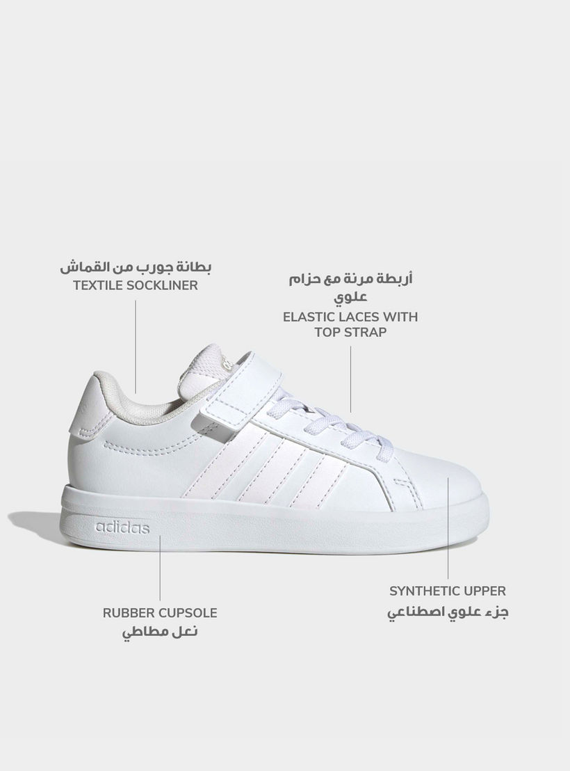Adidas Boys Grand Court 3.0 EL Hook & Loop Sneakers-girls-shoes-sneakers-image-2