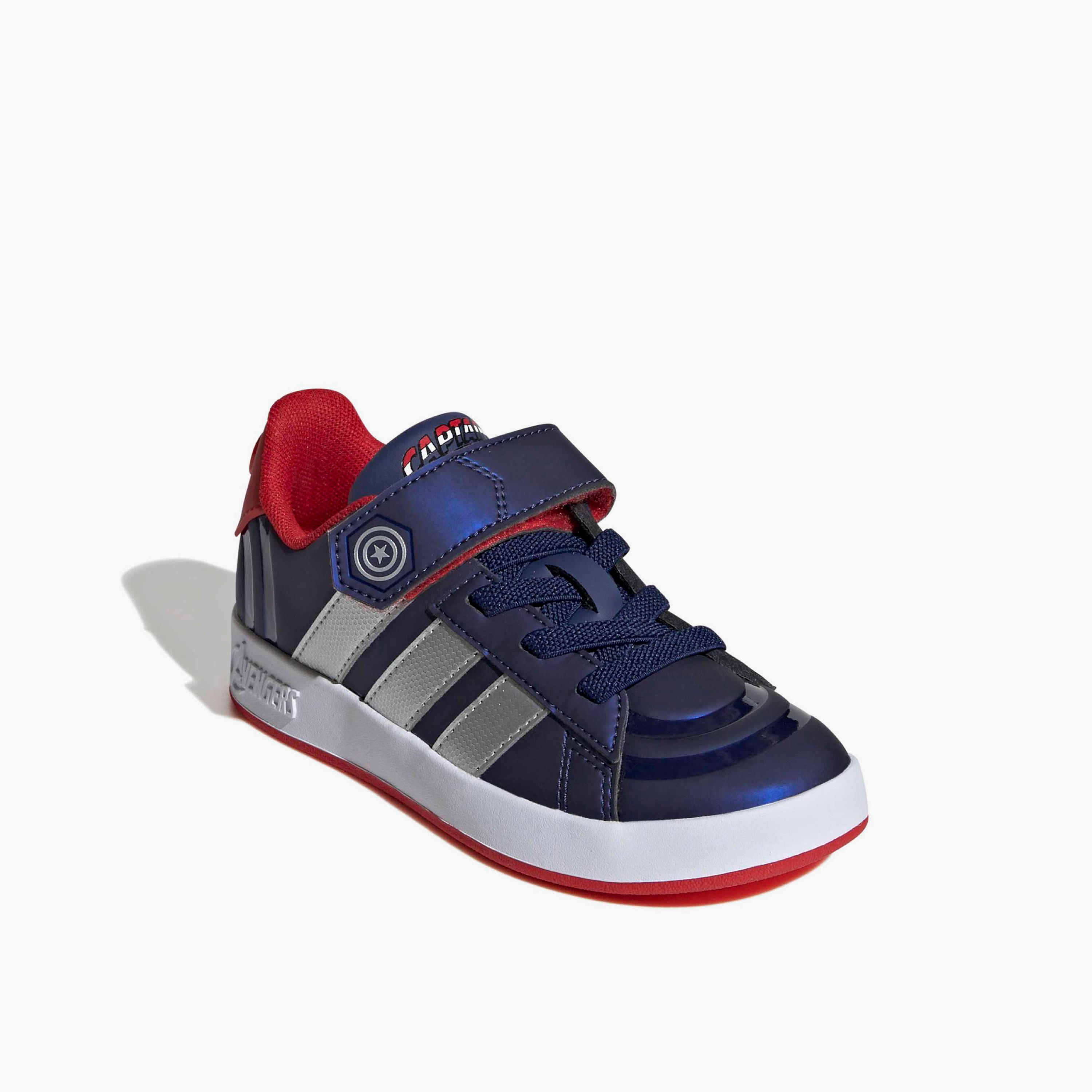 Adidas Boys GRAND COURT CAPT AMERICA EL Hook & Loop Sneakers-sports-boys-shoes-image-1