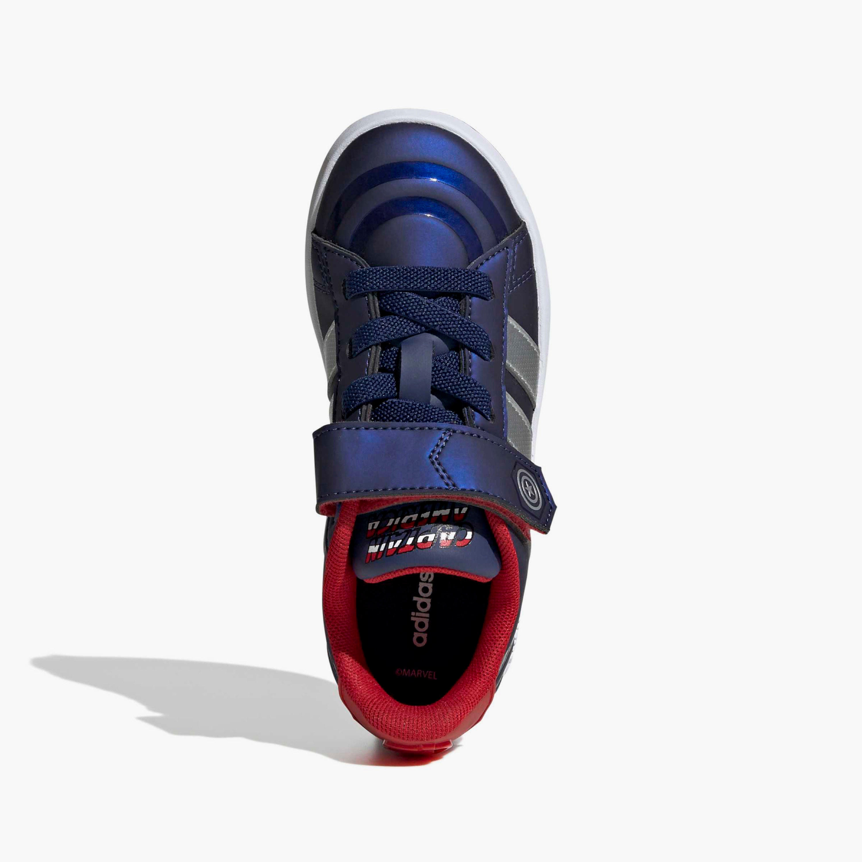 Adidas Boys GRAND COURT CAPT AMERICA EL Hook & Loop Sneakers-sports-boys-shoes-image-3