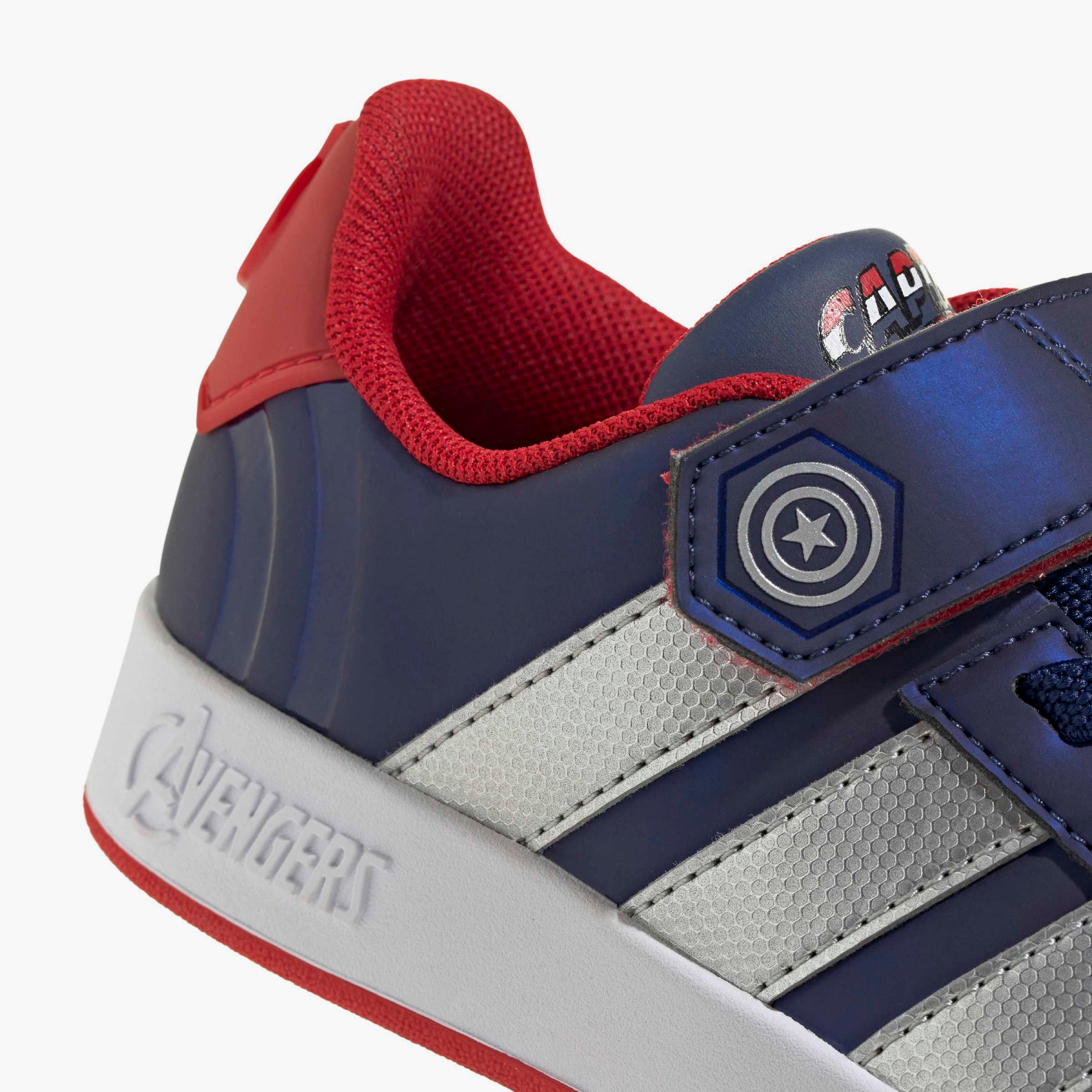 Adidas Boys GRAND COURT CAPT AMERICA EL Hook & Loop Sneakers-sports-boys-shoes-image-7