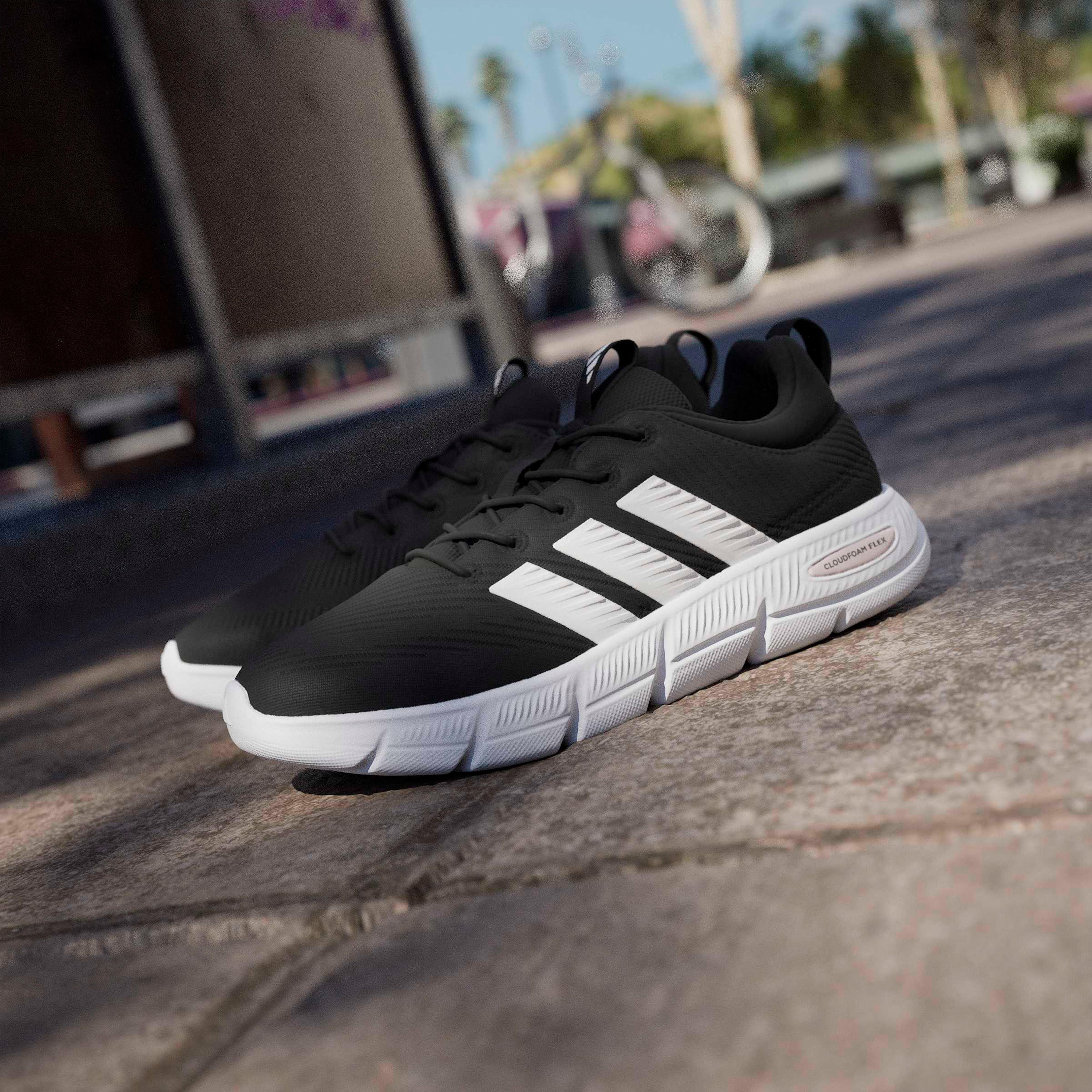 Adidas Women Cloudfoam Flex Elastic Laces Slip-On Ankle Sneakers-women-shoes-sneakers-image-13