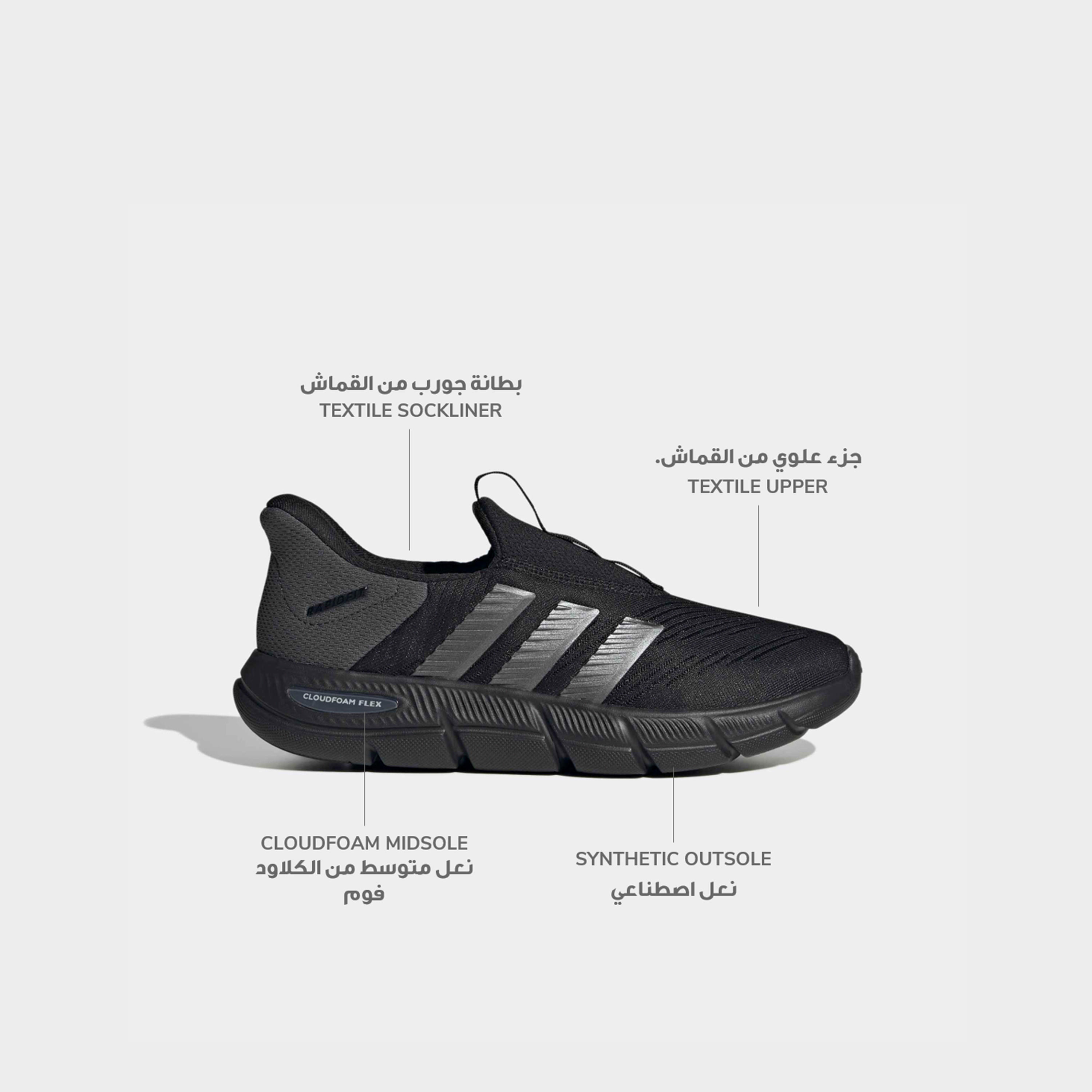 Adidas Women Cloudfoam Flex Lounge Rapidf Slip-On Ankle Sneakers-sports-women-shoes-image-2