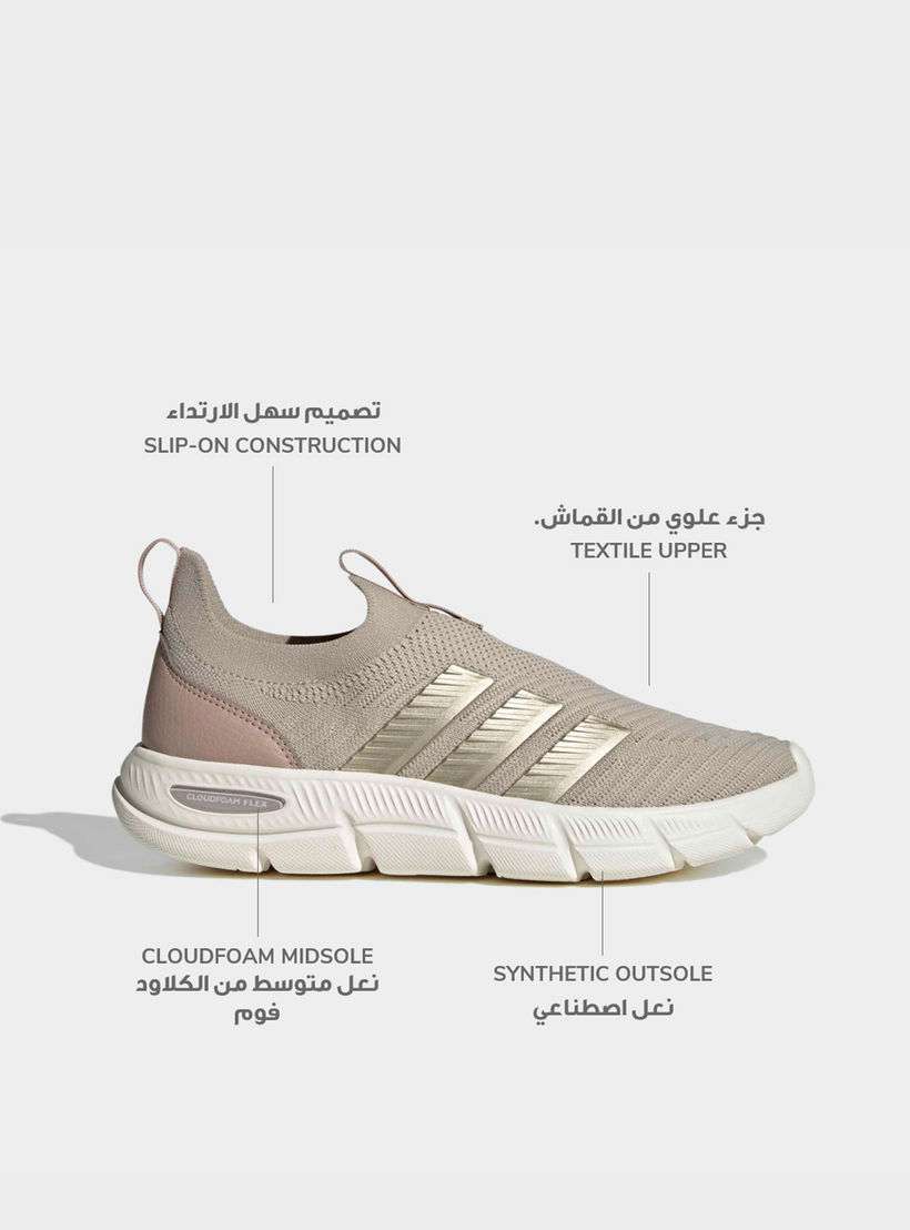 Adidas Women Cloudfoam Flex Sock Slip-On Ankle Sneakers-sports-women-shoes-image-2